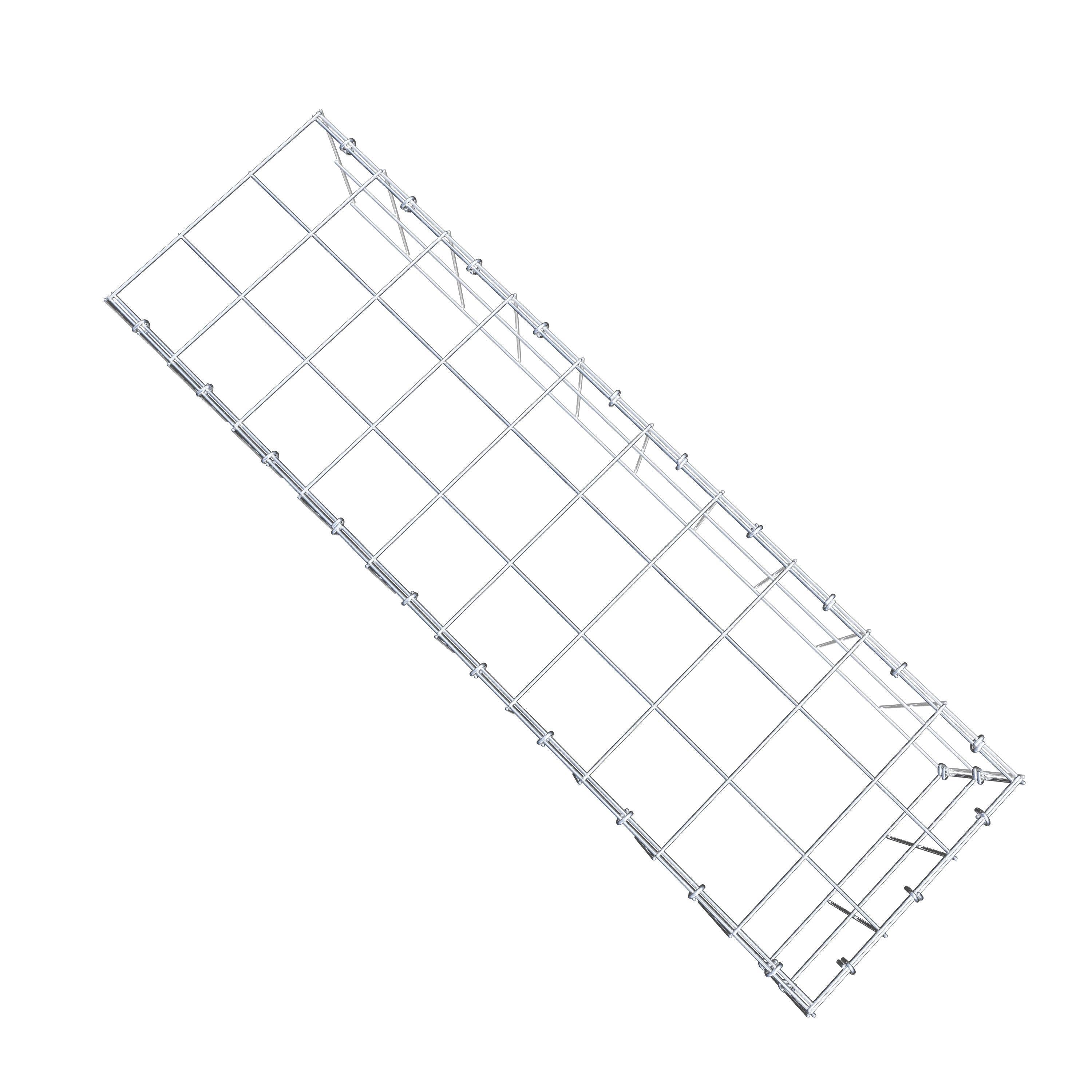 Monterad gabion typ 4 100 cm x 20 cm x 30 cm (L x H x D), maskstorlek 10 cm x 10 cm, C-ring