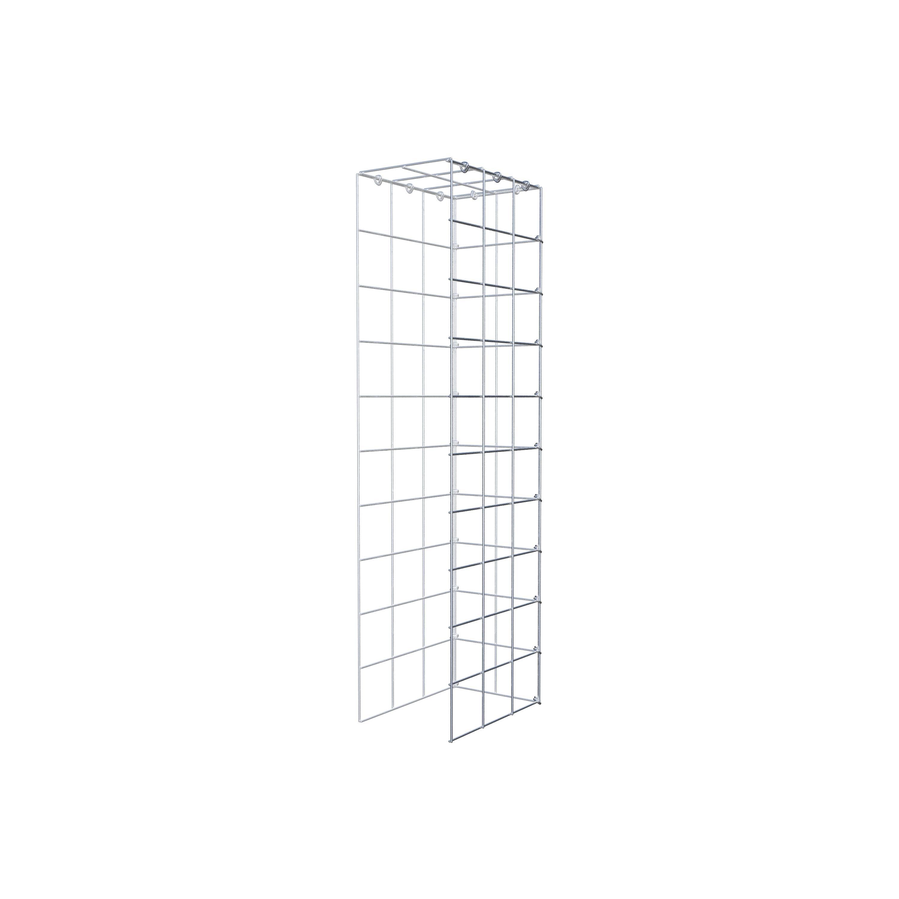 Monterad gabion typ 4 100 cm x 30 cm x 20 cm (L x H x D), maskstorlek 10 cm x 10 cm, C-ring