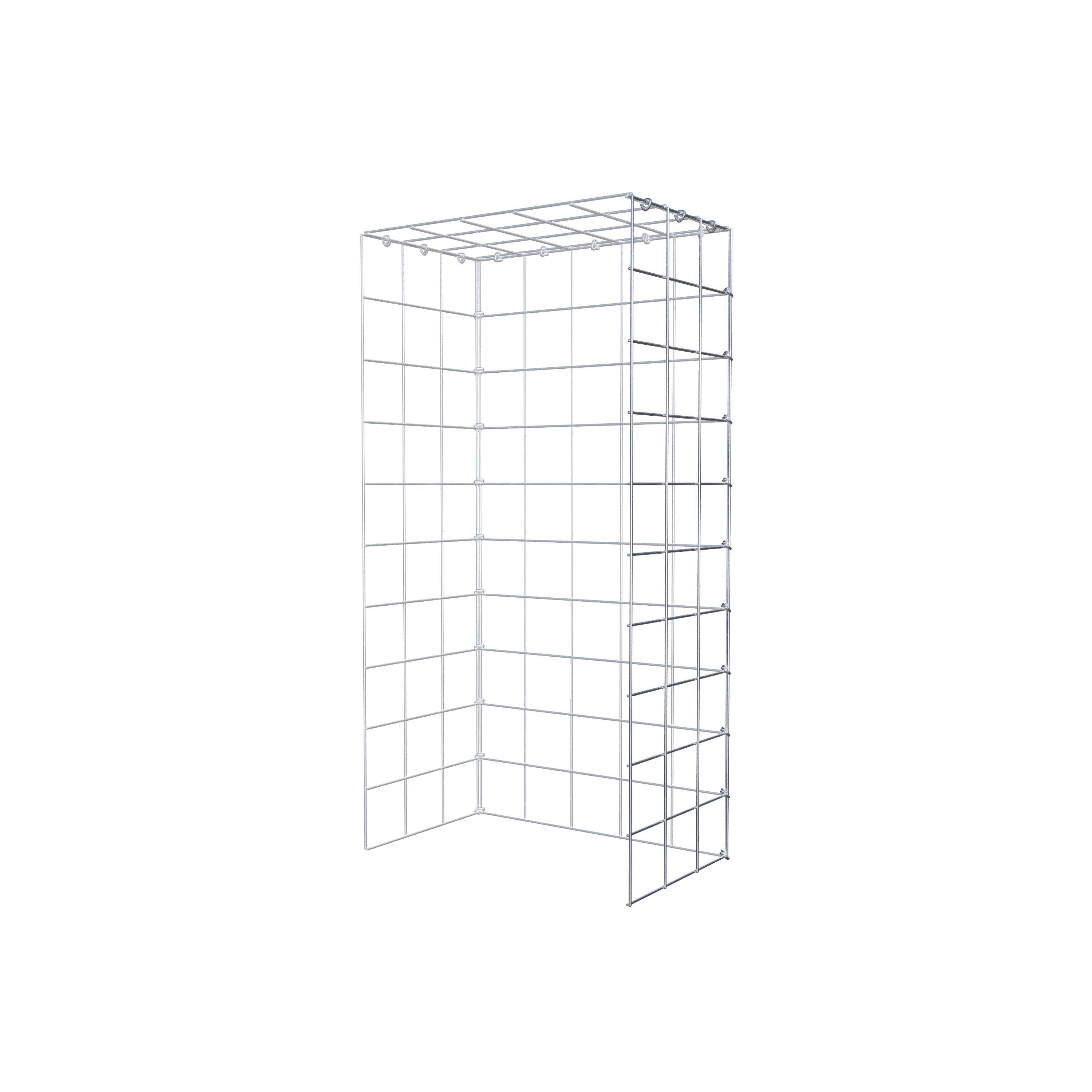 Monterad gabion typ 4 100 cm x 30 cm x 50 cm (L x H x D), maskstorlek 10 cm x 10 cm, C-ring