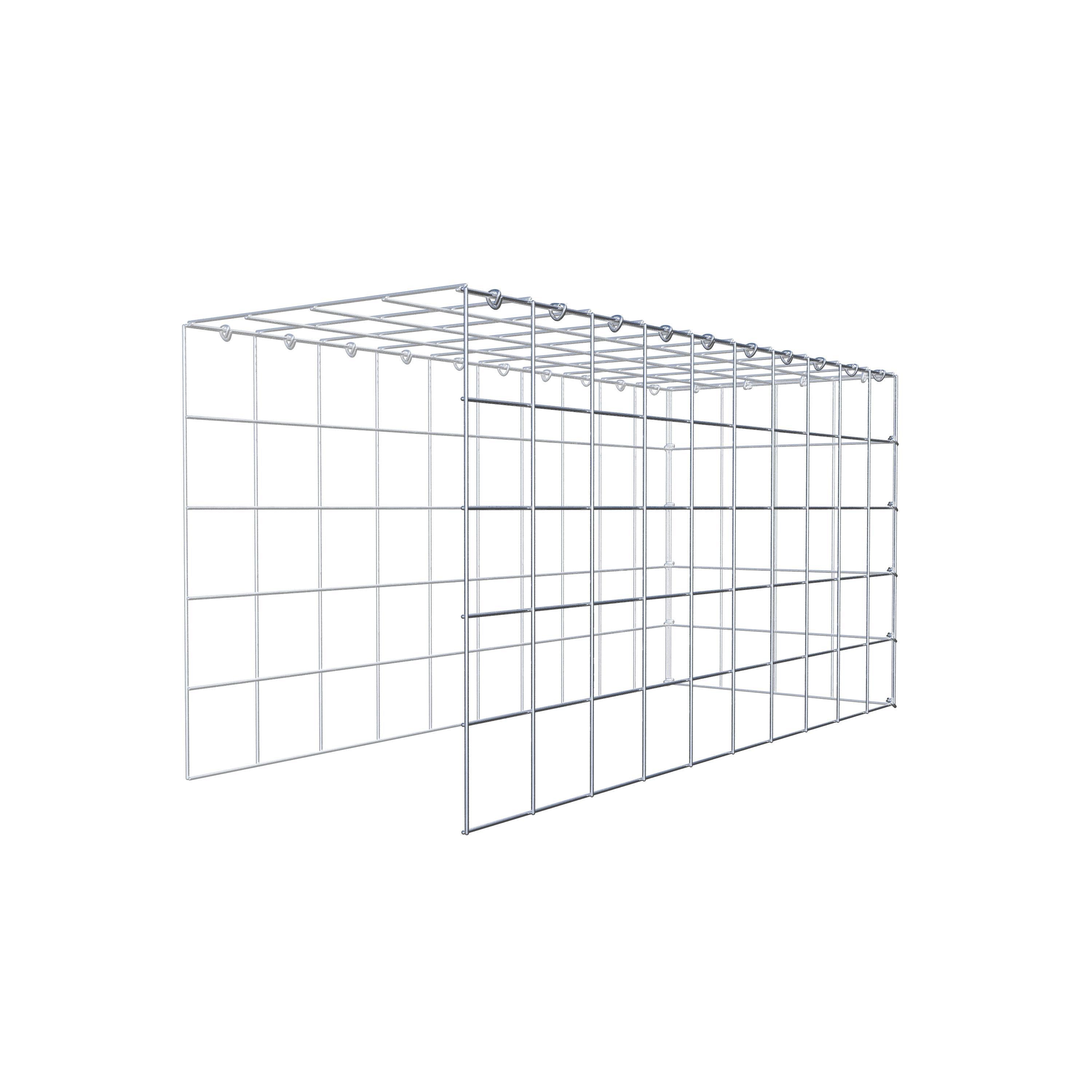 Monterad gabion typ 4 100 cm x 50 cm x 40 cm (L x H x D), maskstorlek 10 cm x 10 cm, C-ring