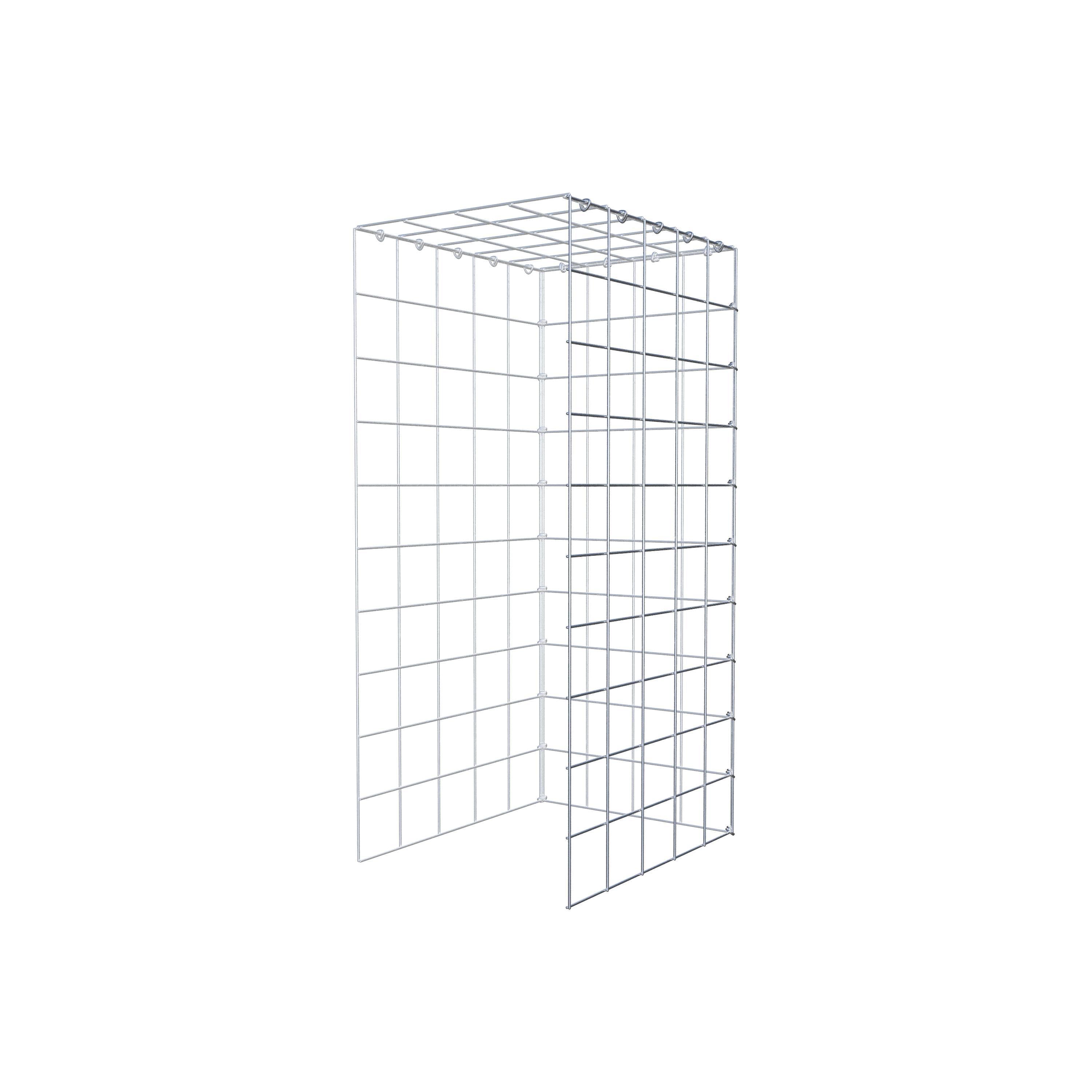 Monterad gabion typ 4 100 cm x 50 cm x 40 cm (L x H x D), maskstorlek 10 cm x 10 cm, C-ring