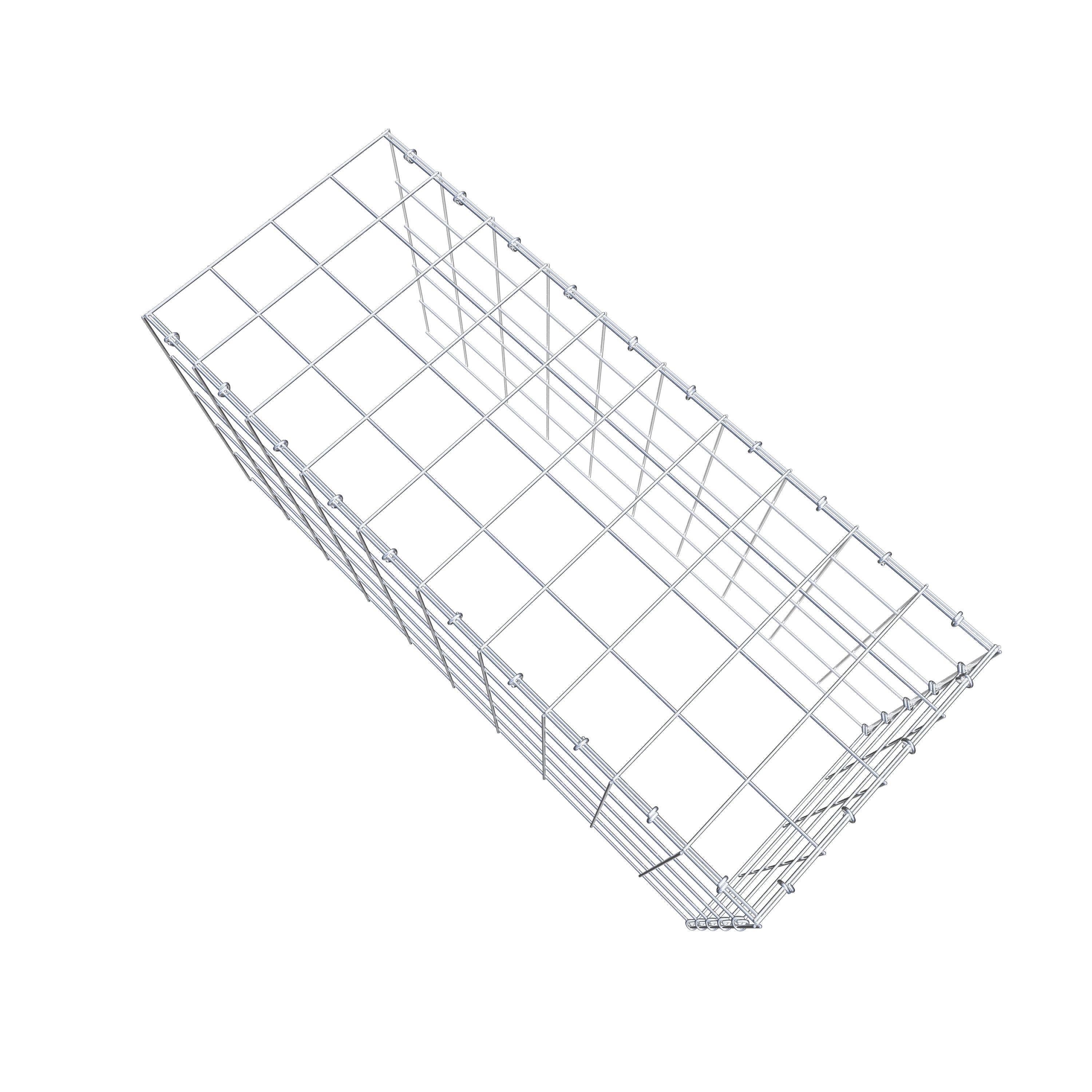 Monterad gabion typ 4 100 cm x 50 cm x 40 cm (L x H x D), maskstorlek 10 cm x 10 cm, C-ring