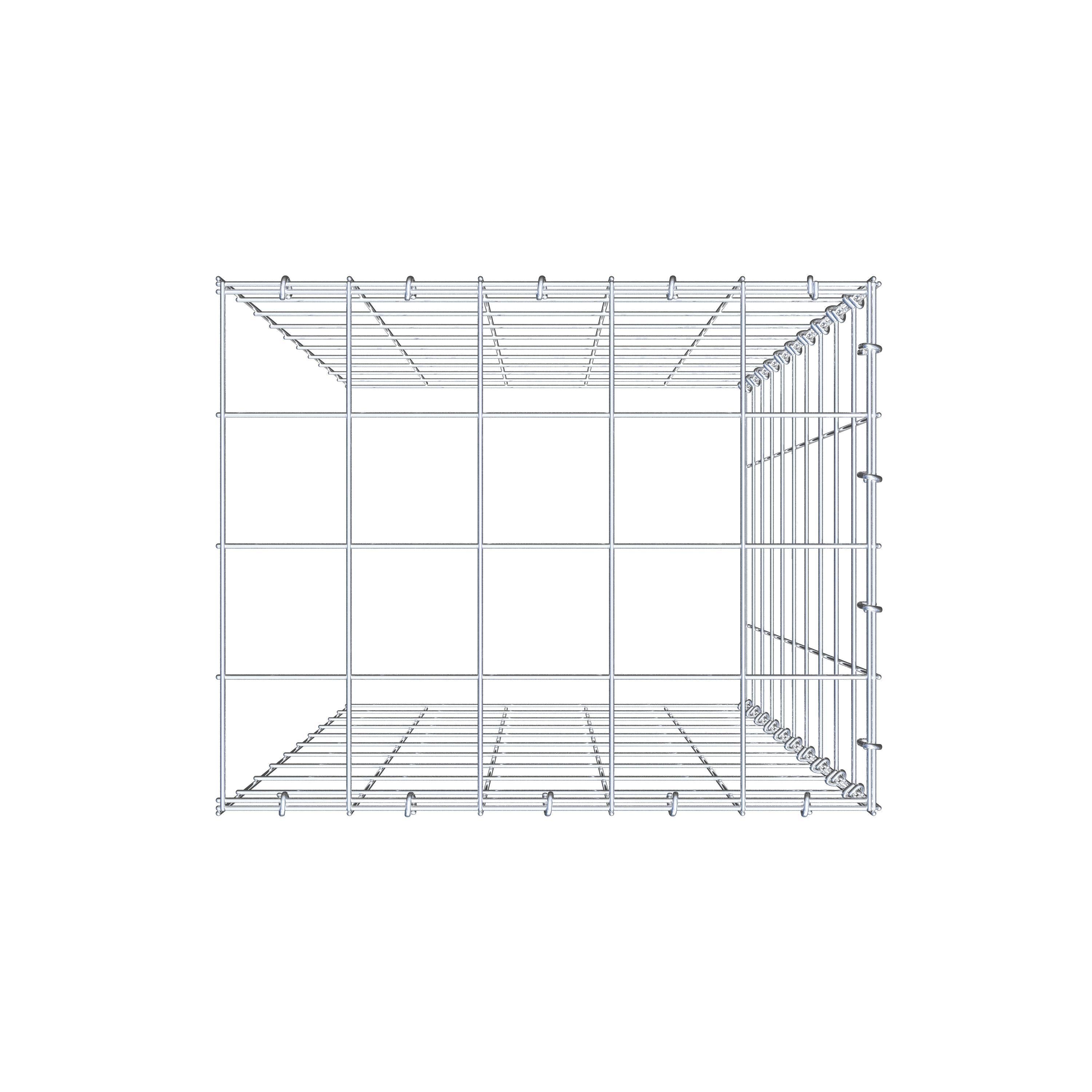 Monterad gabion typ 4 100 cm x 50 cm x 40 cm (L x H x D), maskstorlek 10 cm x 10 cm, C-ring