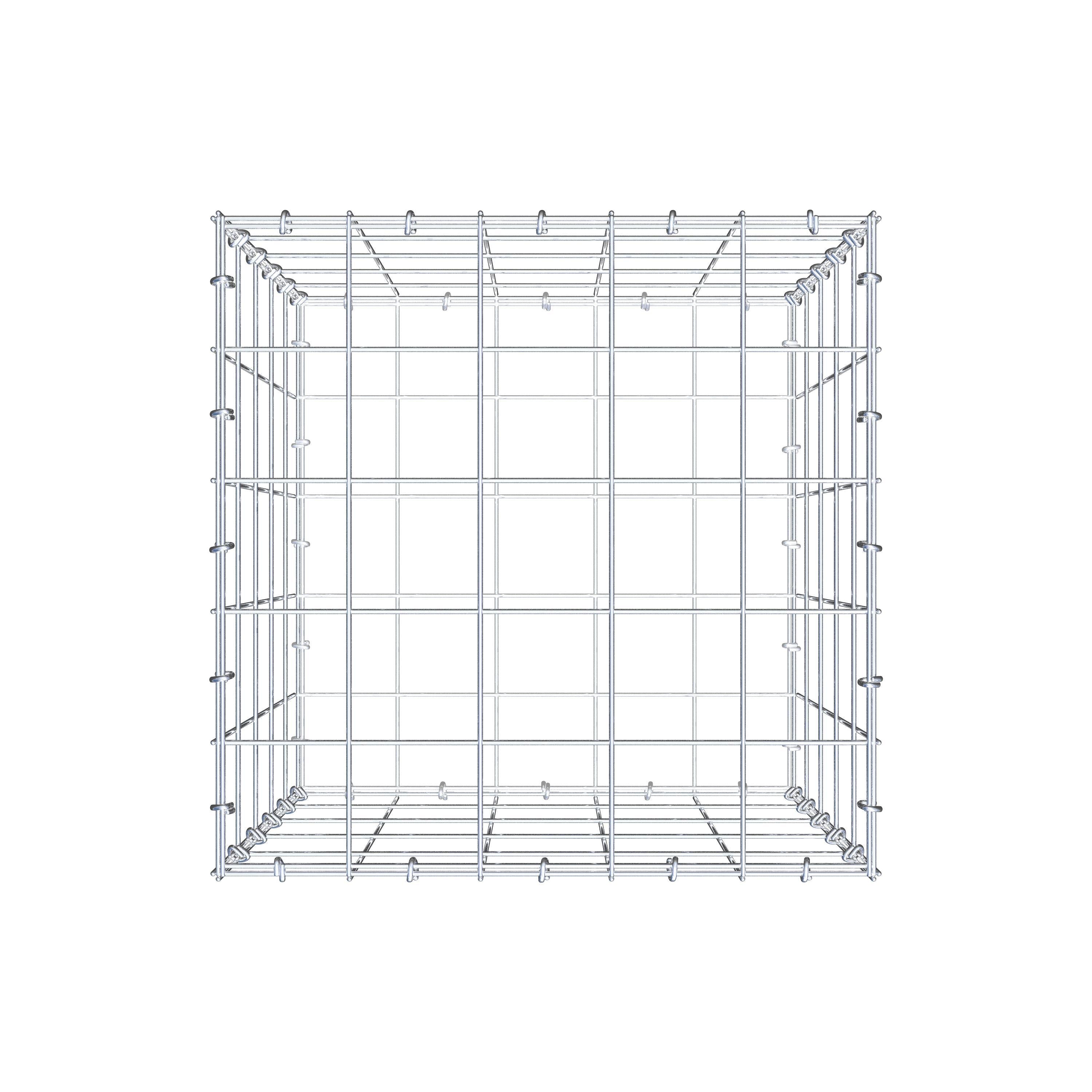 Gabion 50 cm x 50 cm x 50 cm (L x H x D), maskstorlek 10 cm x 10 cm, C-ring