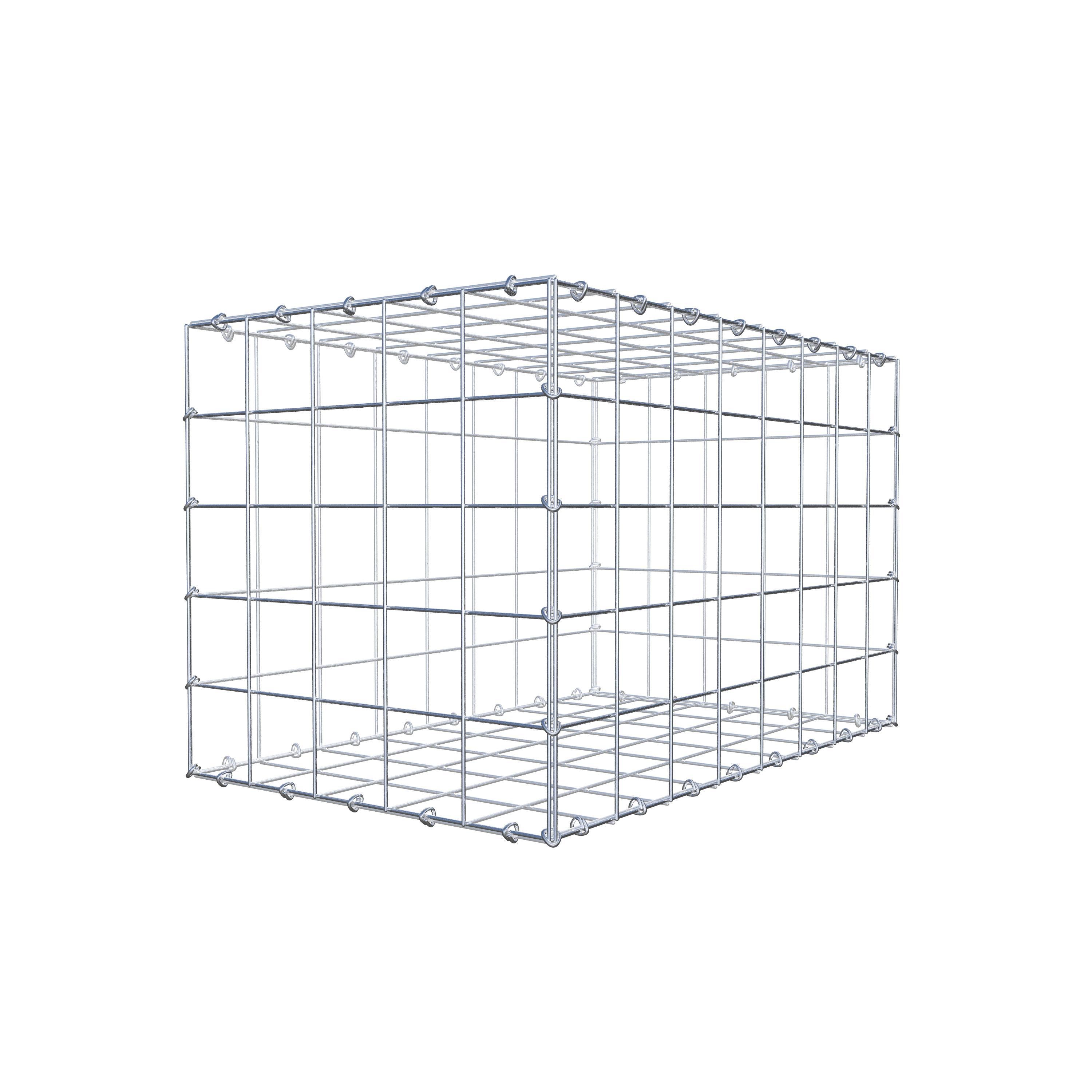 Gabion 80 cm x 50 cm x 50 cm (L x H x D), maskstorlek 10 cm x 10 cm, C-ring