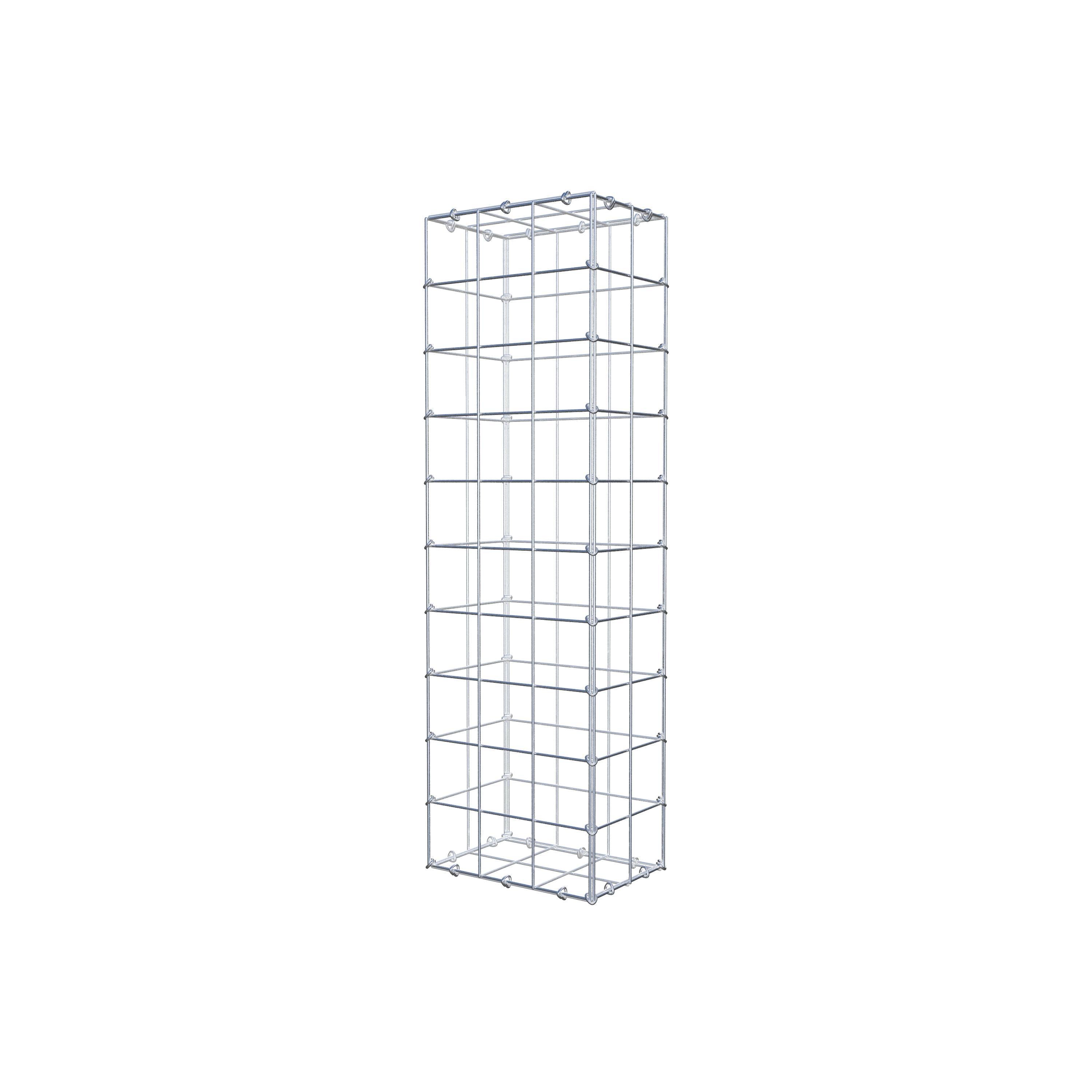 Gabion 100 cm x 20 cm x 30 cm (L x H x D), maskstorlek 10 cm x 10 cm, C-ring