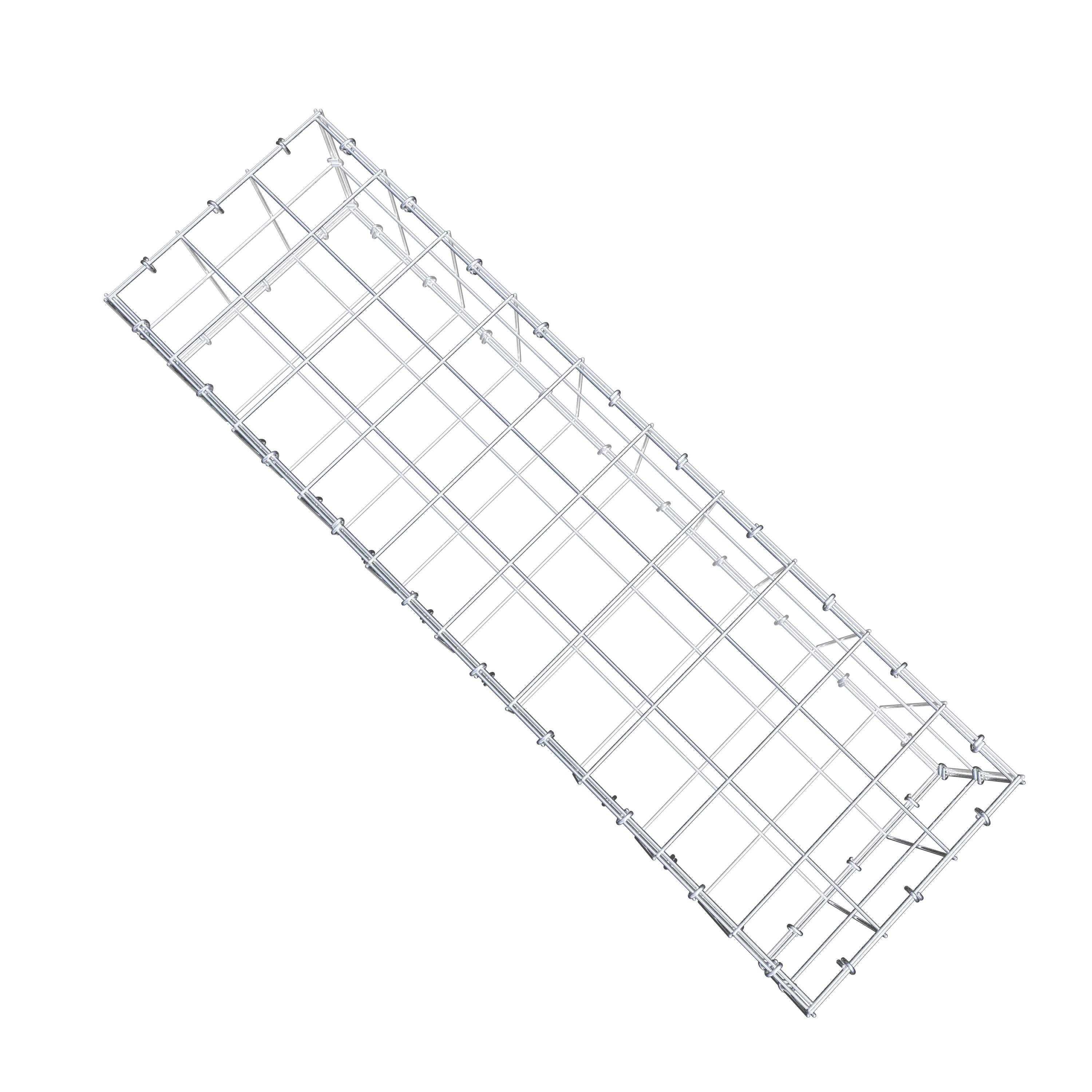 Gabion 100 cm x 20 cm x 30 cm (L x H x D), maskstorlek 10 cm x 10 cm, C-ring