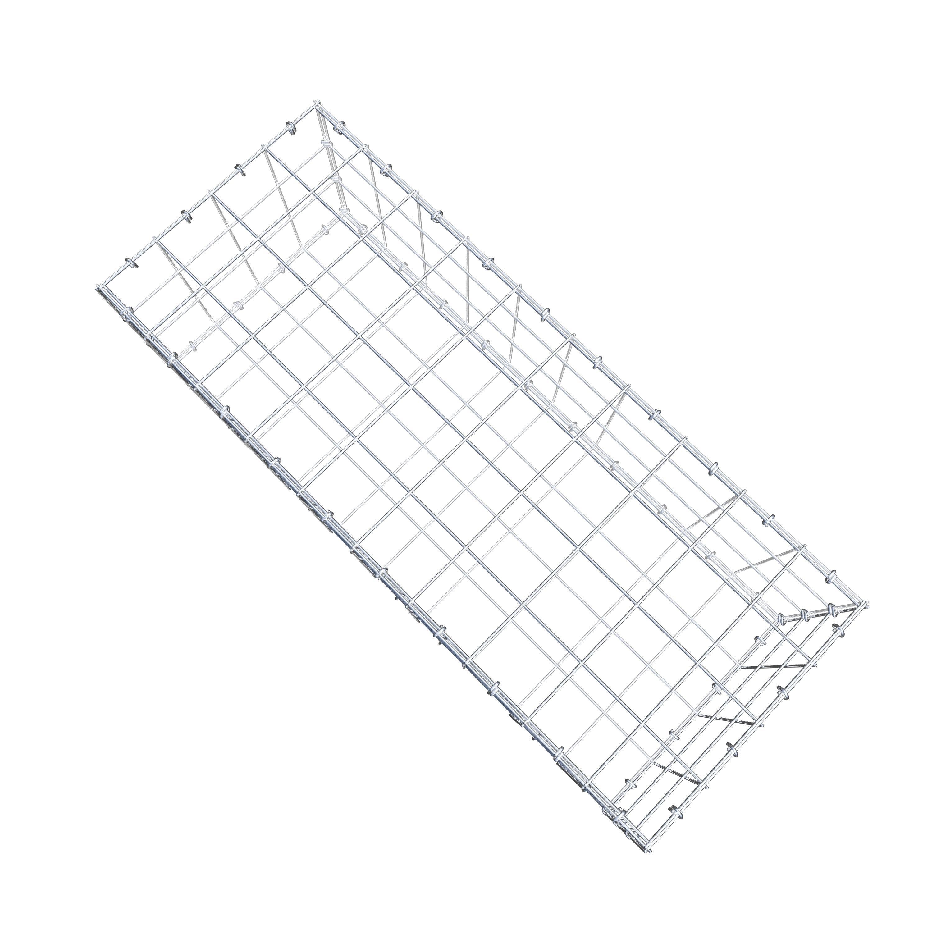 Gabion 100 cm x 30 cm x 40 cm (L x H x D), maskstorlek 10 cm x 10 cm, C-ring