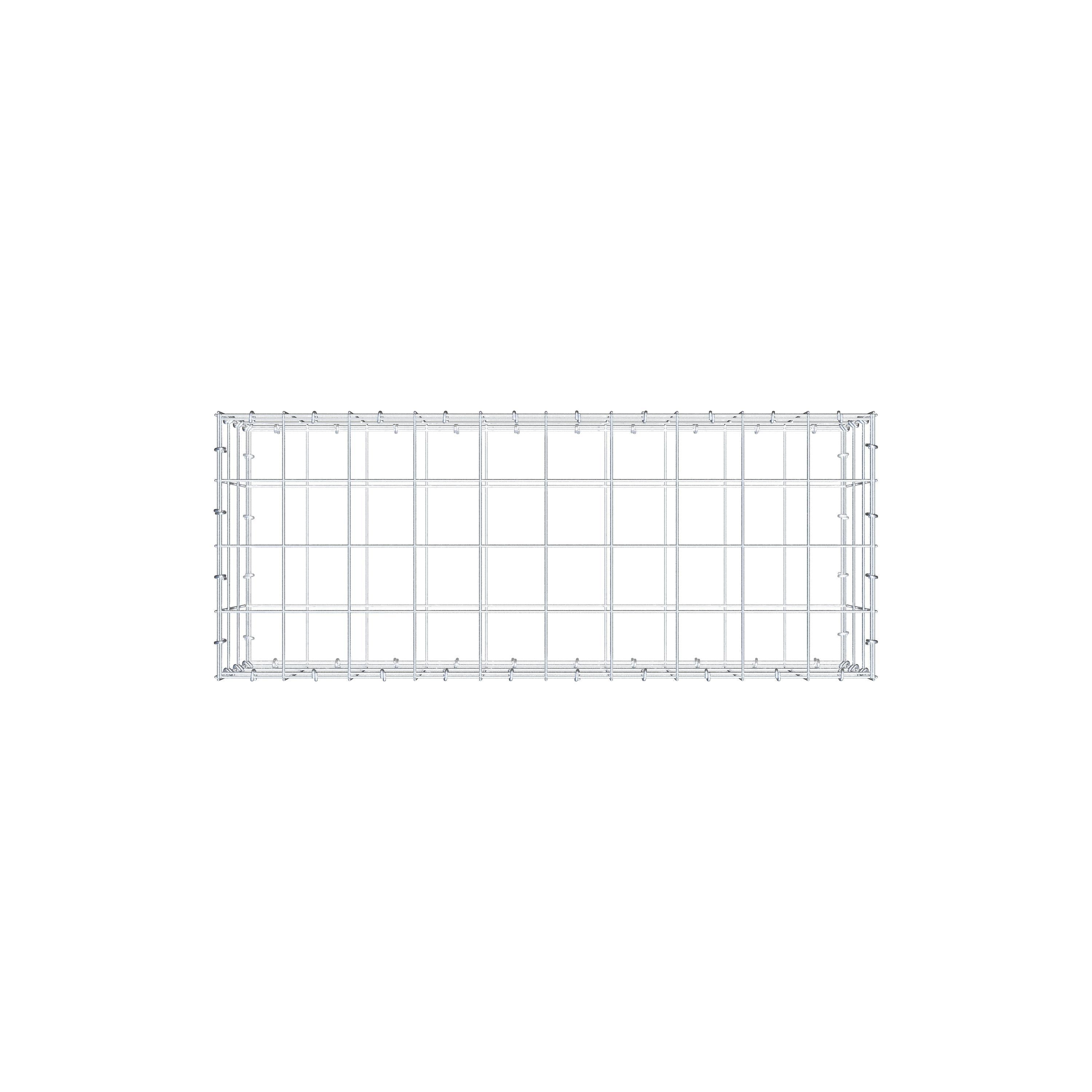 Gabion 100 cm x 30 cm x 40 cm (L x H x D), maskstorlek 10 cm x 10 cm, C-ring