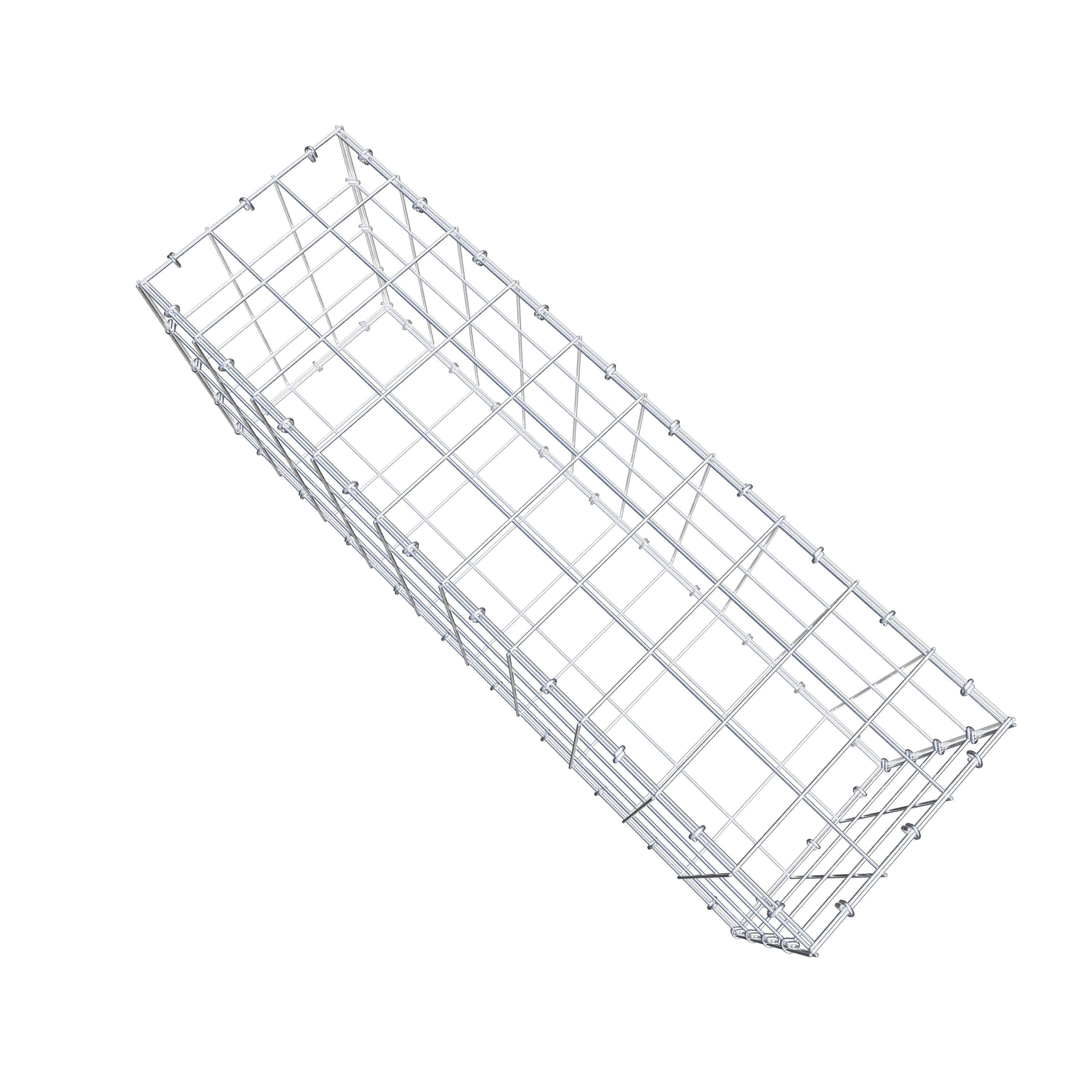 Gabion 100 cm x 40 cm x 30 cm (L x H x D), maskstorlek 10 cm x 10 cm, C-ring