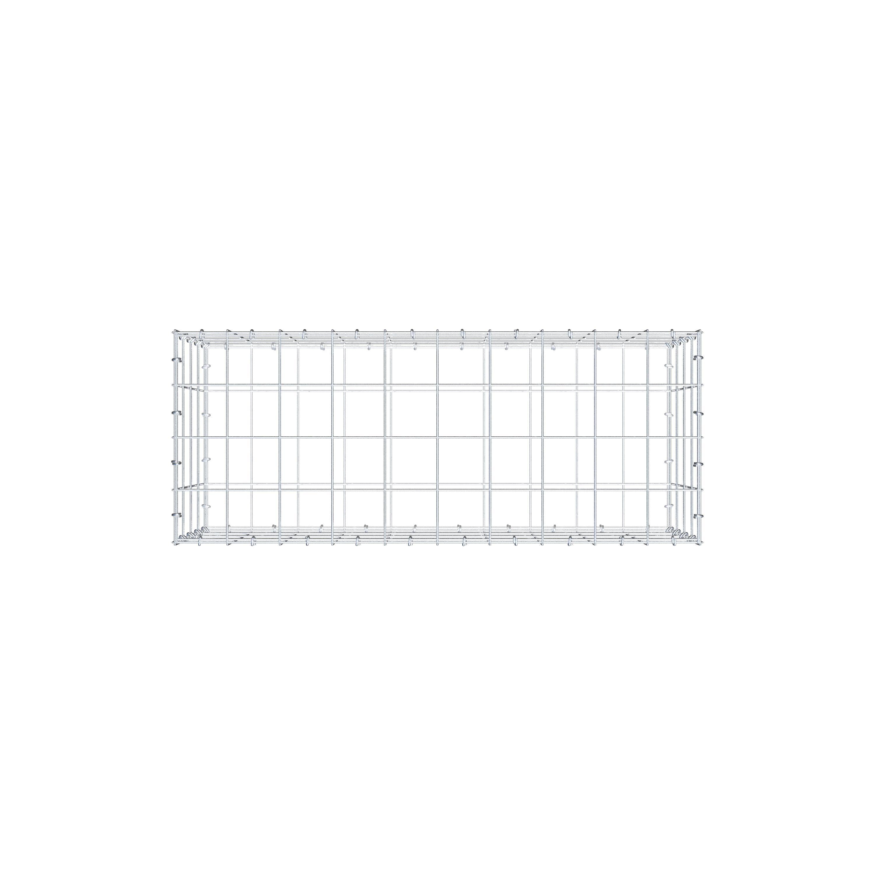 Gabion 100 cm x 40 cm x 40 cm (L x H x D), maskstorlek 10 cm x 10 cm, C-ring