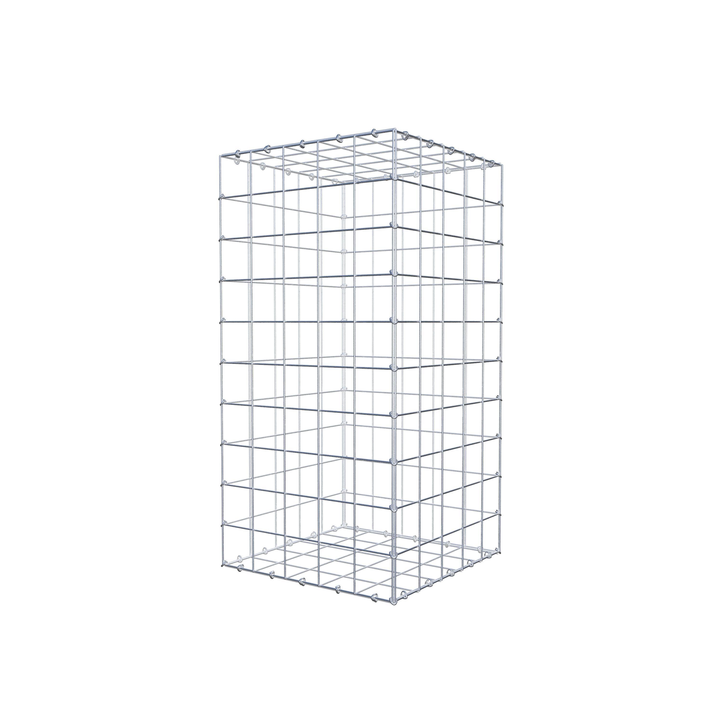 Gabion 100 cm x 50 cm x 50 cm (L x H x D), maskstorlek 10 cm x 10 cm, C-ring