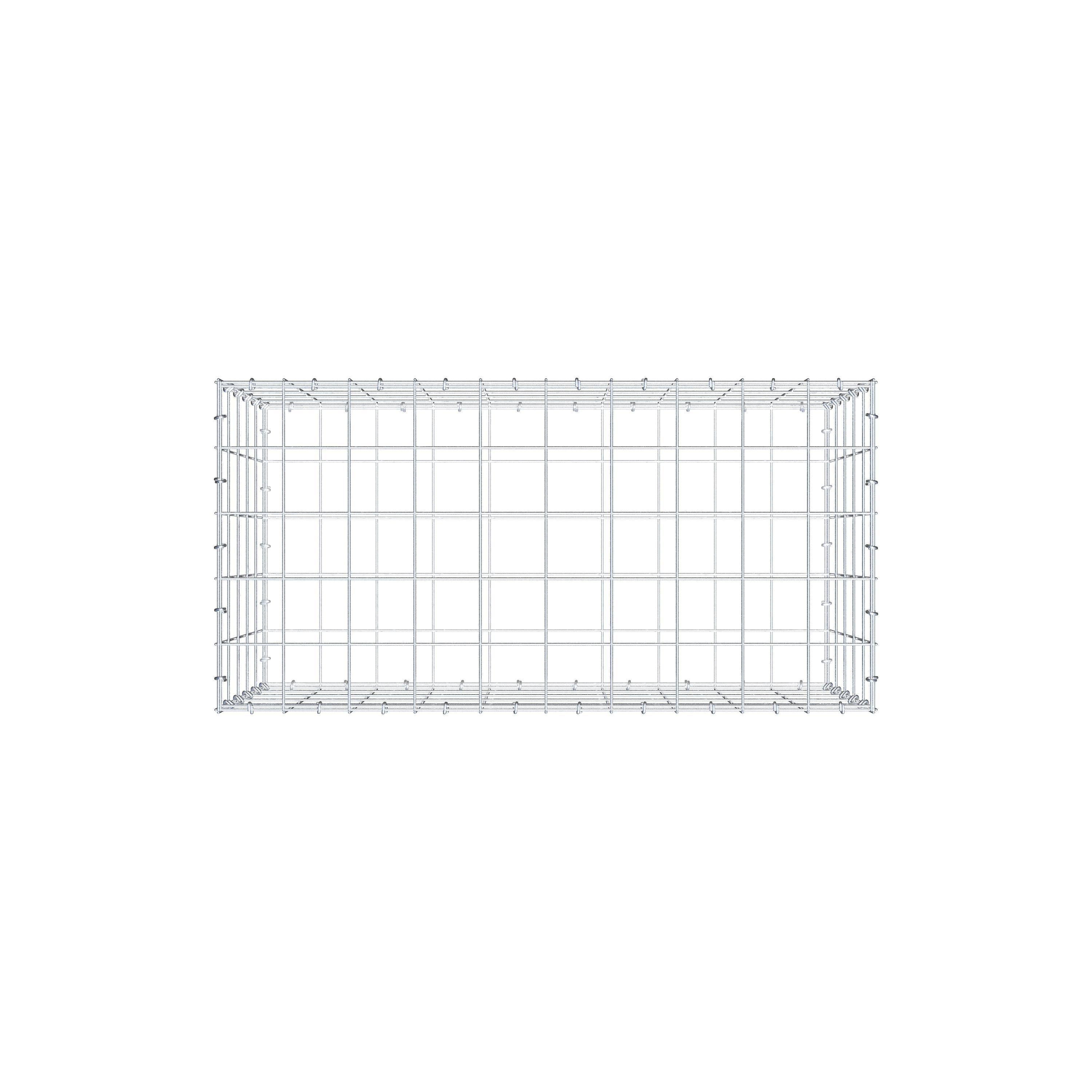 Gabion 100 cm x 50 cm x 50 cm (L x H x D), maskstorlek 10 cm x 10 cm, C-ring