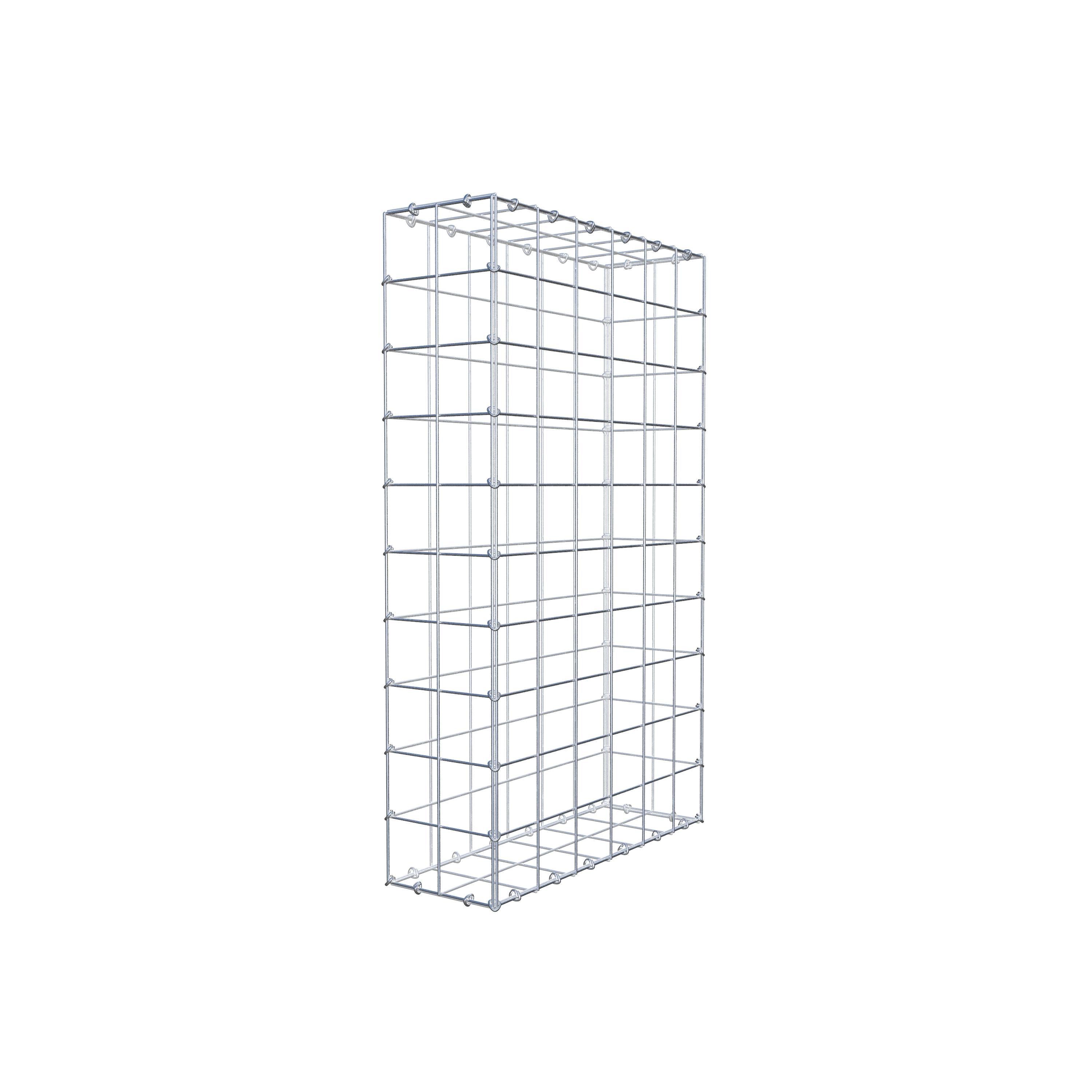 Gabion 100 cm x 60 cm x 20 cm (L x H x D), maskstorlek 10 cm x 10 cm, C-ring