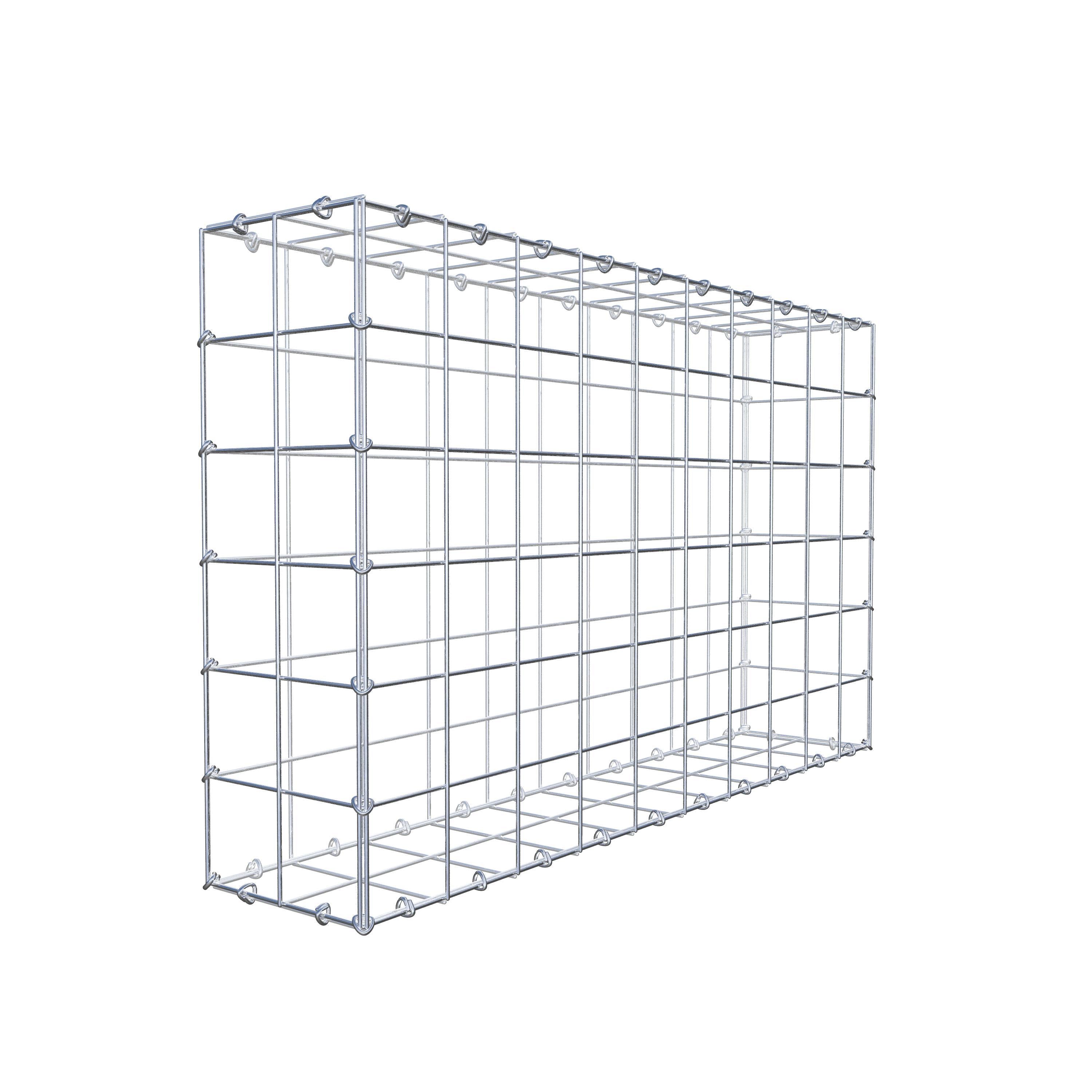 Gabion 100 cm x 60 cm x 20 cm (L x H x D), maskstorlek 10 cm x 10 cm, C-ring