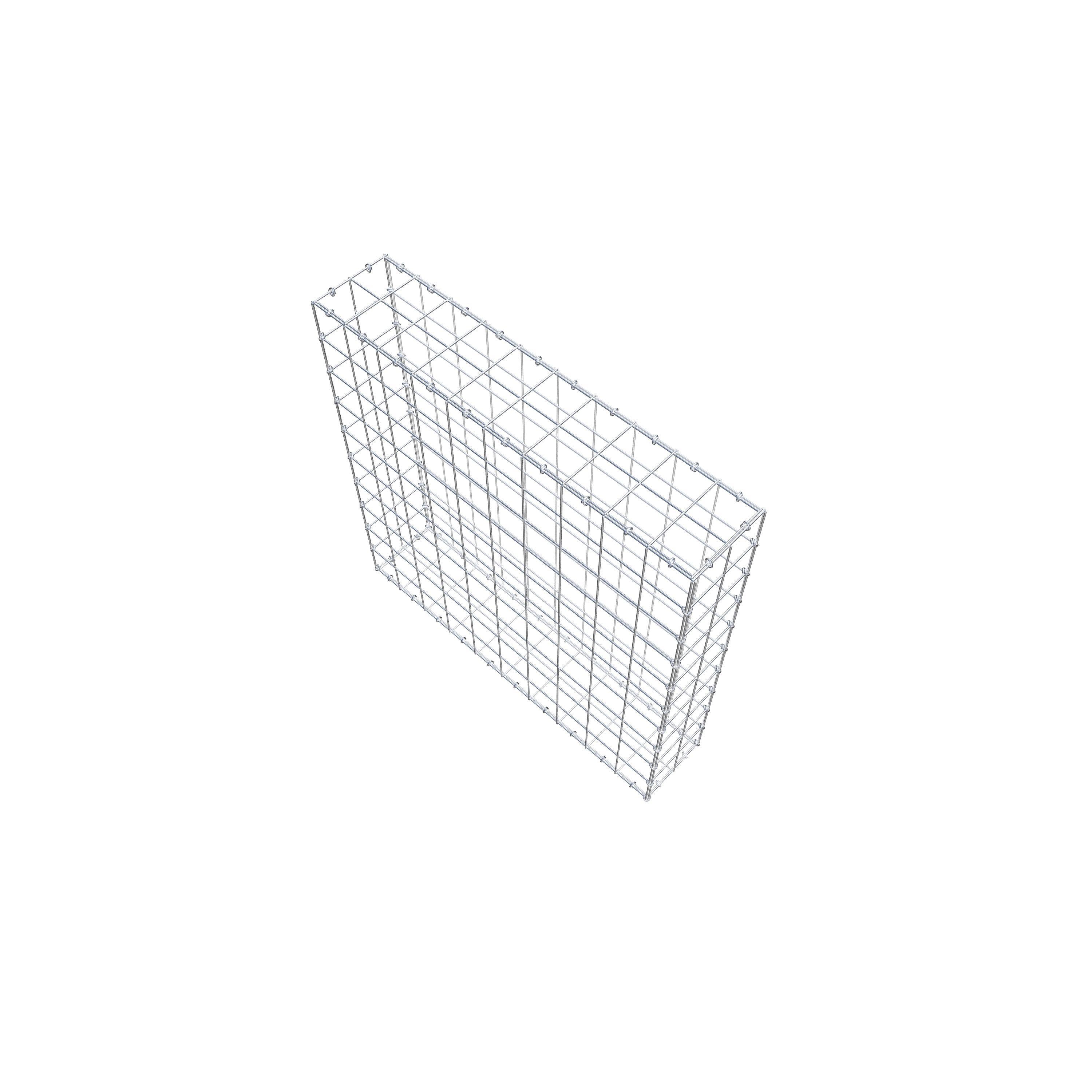 Gabion 100 cm x 100 cm x 20 cm (L x H x D), maskstorlek 10 cm x 10 cm, C-ring