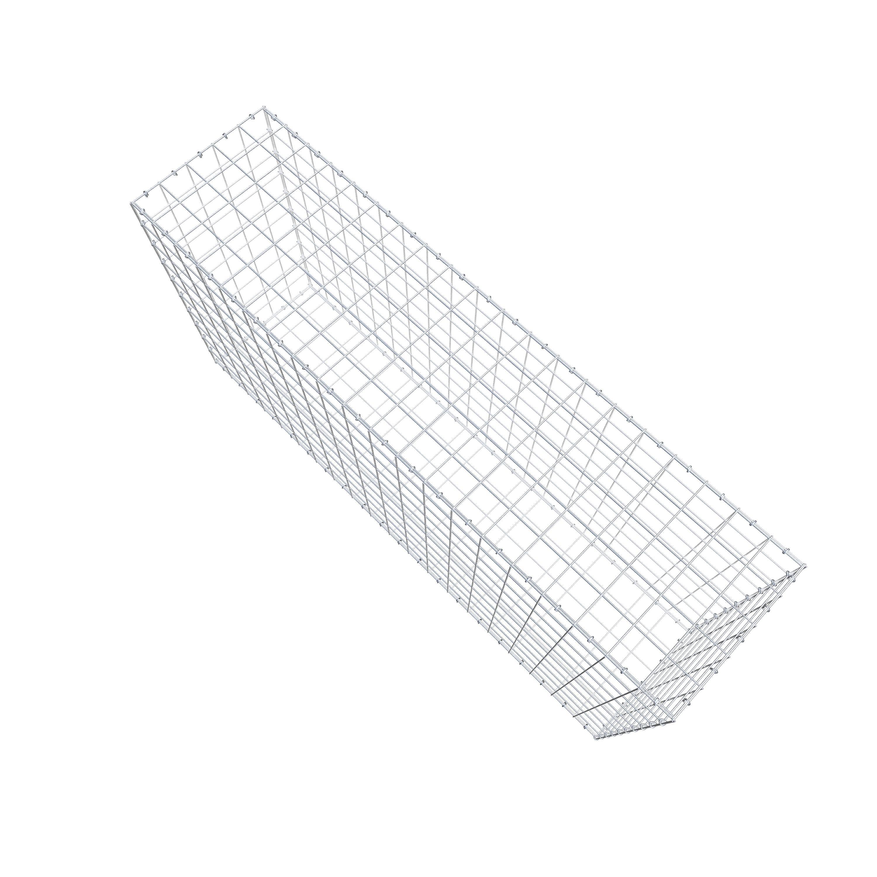 Gabion 200 cm x 100 cm x 50 cm (L x H x D), maskstorlek 10 cm x 10 cm, C-ring