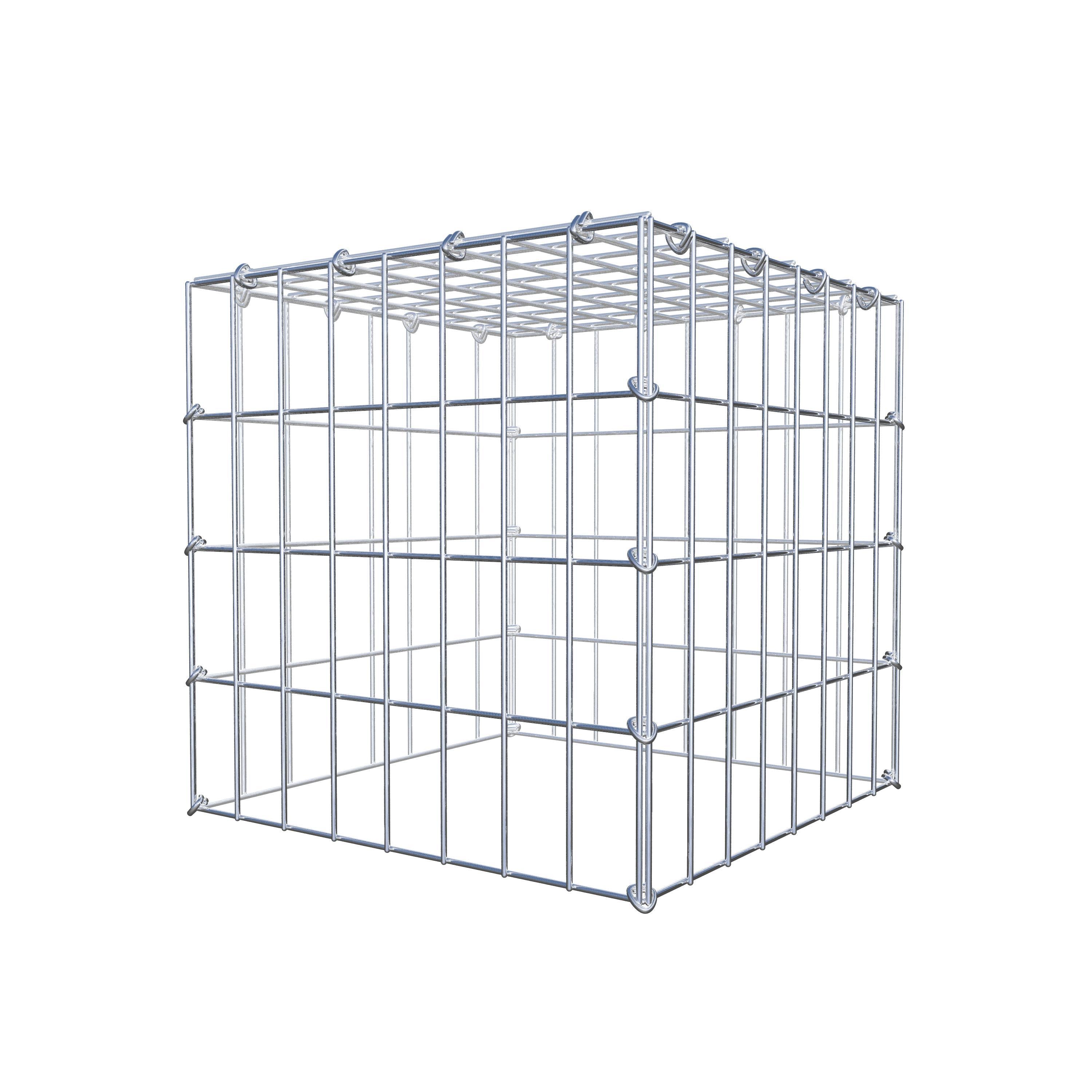 Monterad gabion typ 3 40 cm x 40 cm x 40 cm (L x H x D), maskstorlek 5 cm x 10 cm, C-ring