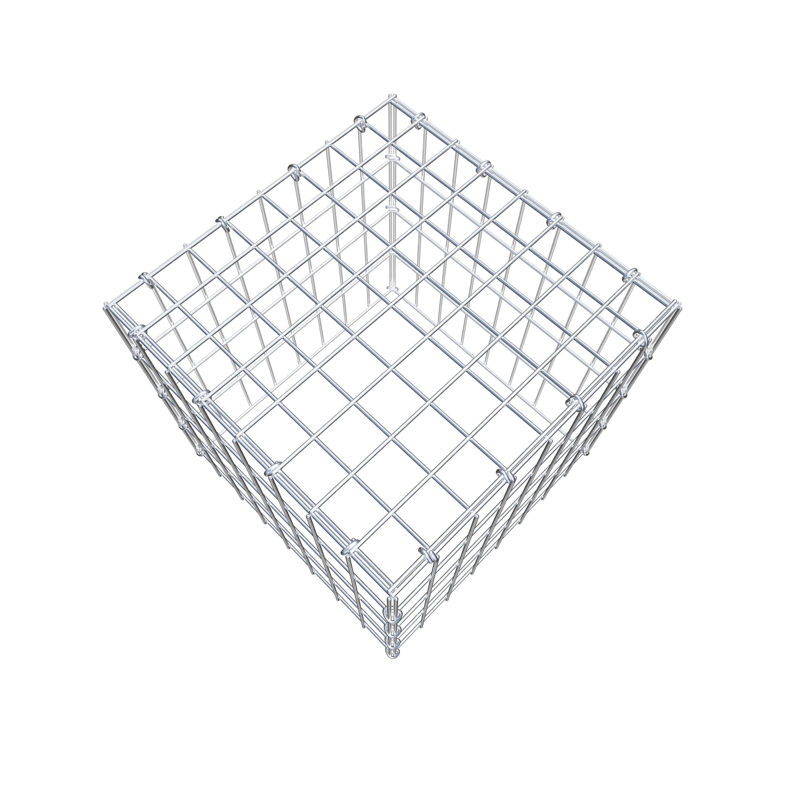 Monterad gabion typ 3 40 cm x 40 cm x 40 cm (L x H x D), maskstorlek 5 cm x 10 cm, C-ring