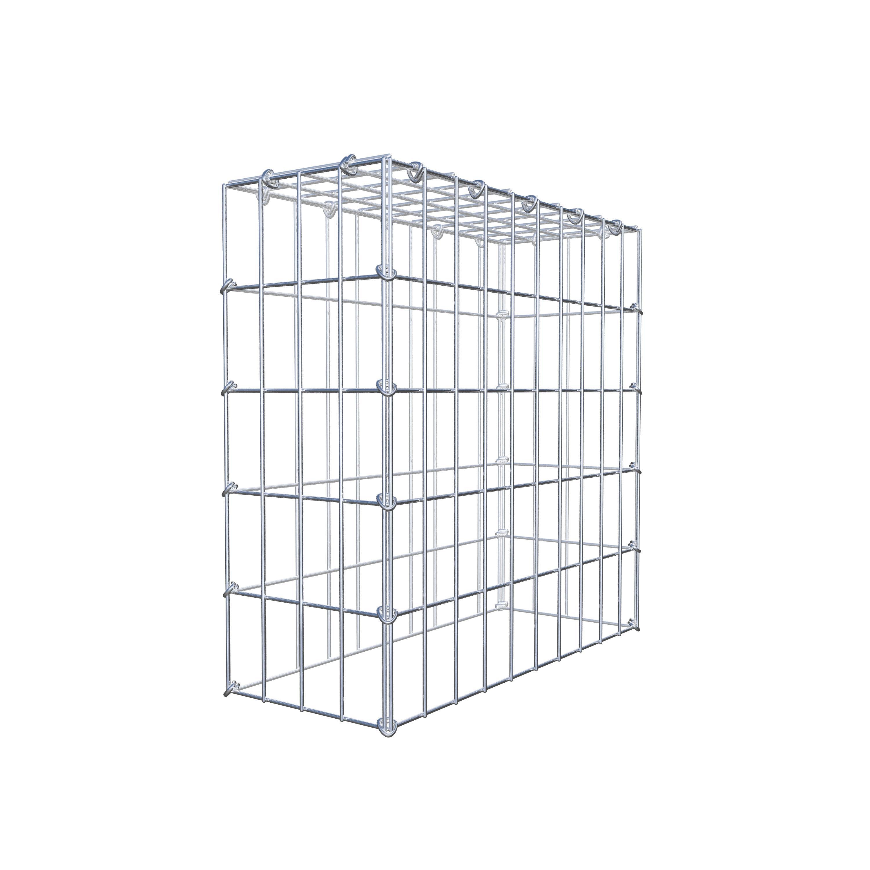 Monterad gabion typ 3 50 cm x 50 cm x 20 cm (L x H x D), maskstorlek 5 cm x 10 cm, C-ring