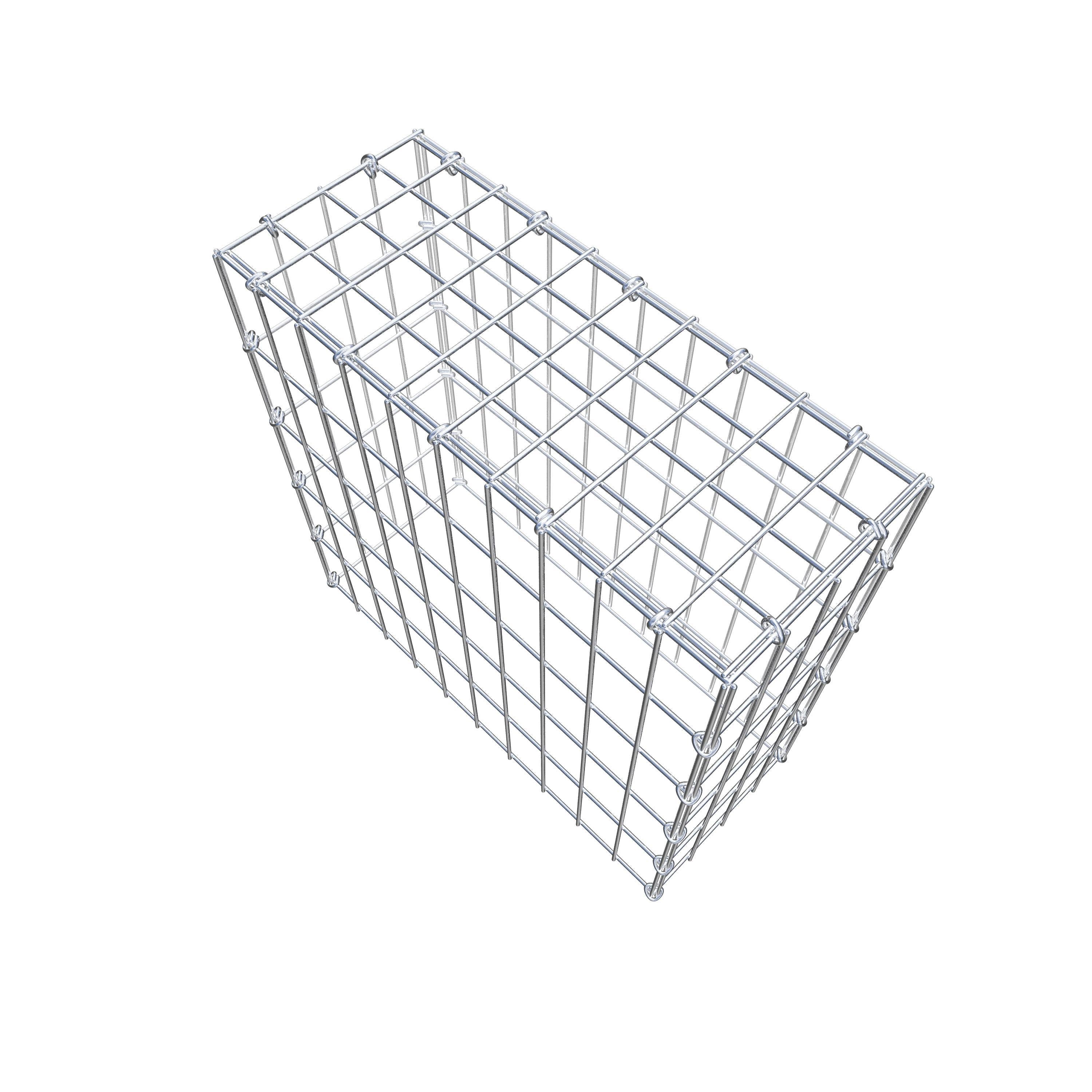 Monterad gabion typ 3 50 cm x 50 cm x 20 cm (L x H x D), maskstorlek 5 cm x 10 cm, C-ring