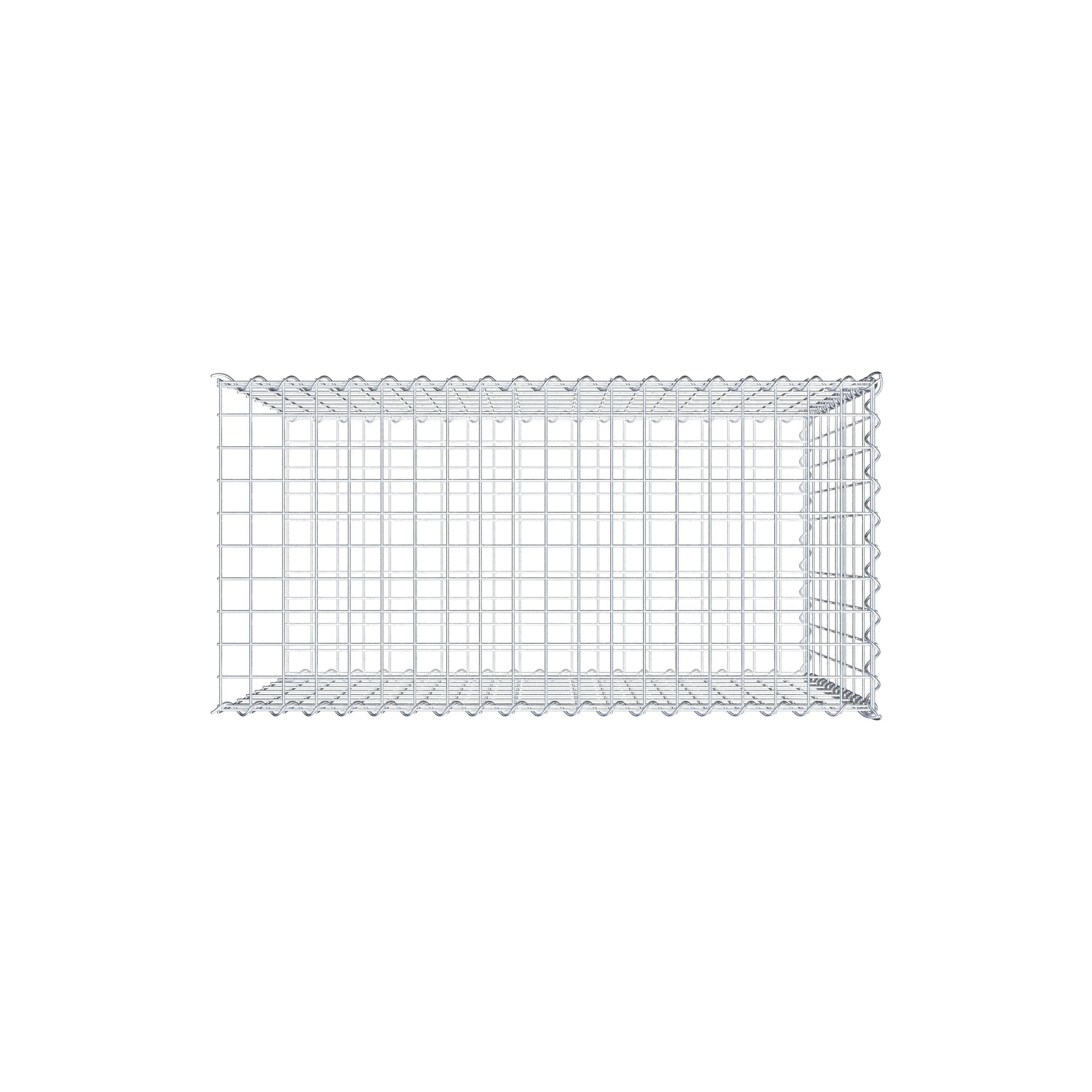 Påväxt gabion typ 2 100 cm x 80 cm x 50 cm (L x H x D), maskstorlek 5 cm x 10 cm, spiral