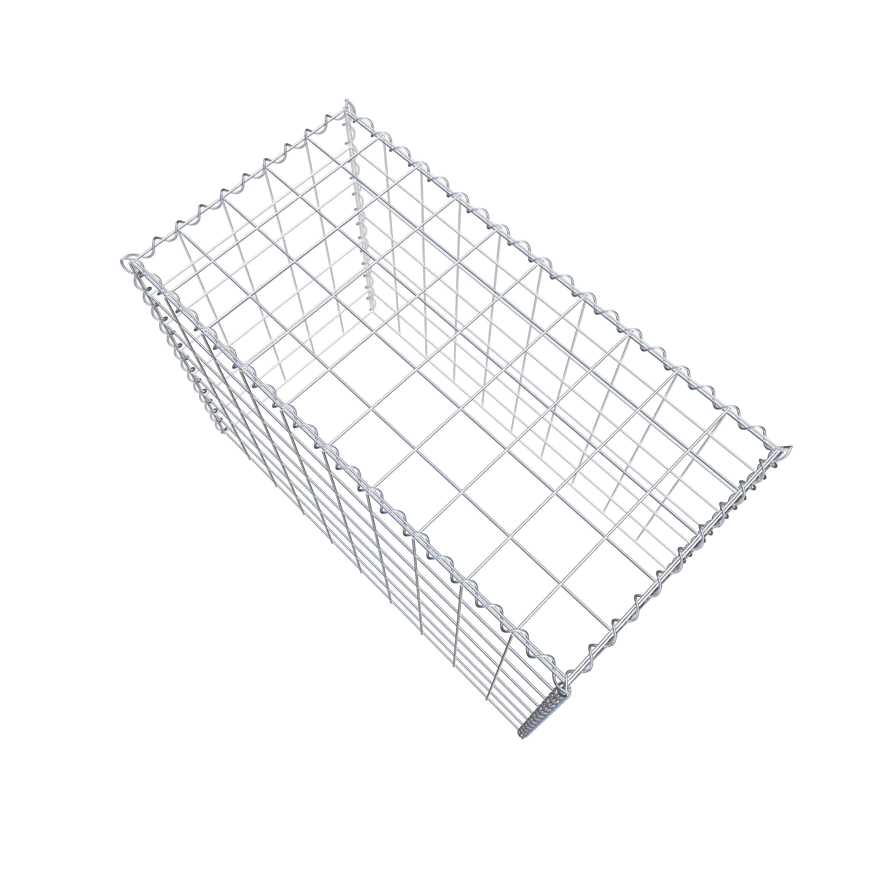 Påväxt gabion typ 3 100 cm x 70 cm x 50 cm (L x H x D), maskstorlek 10 cm x 10 cm, spiral