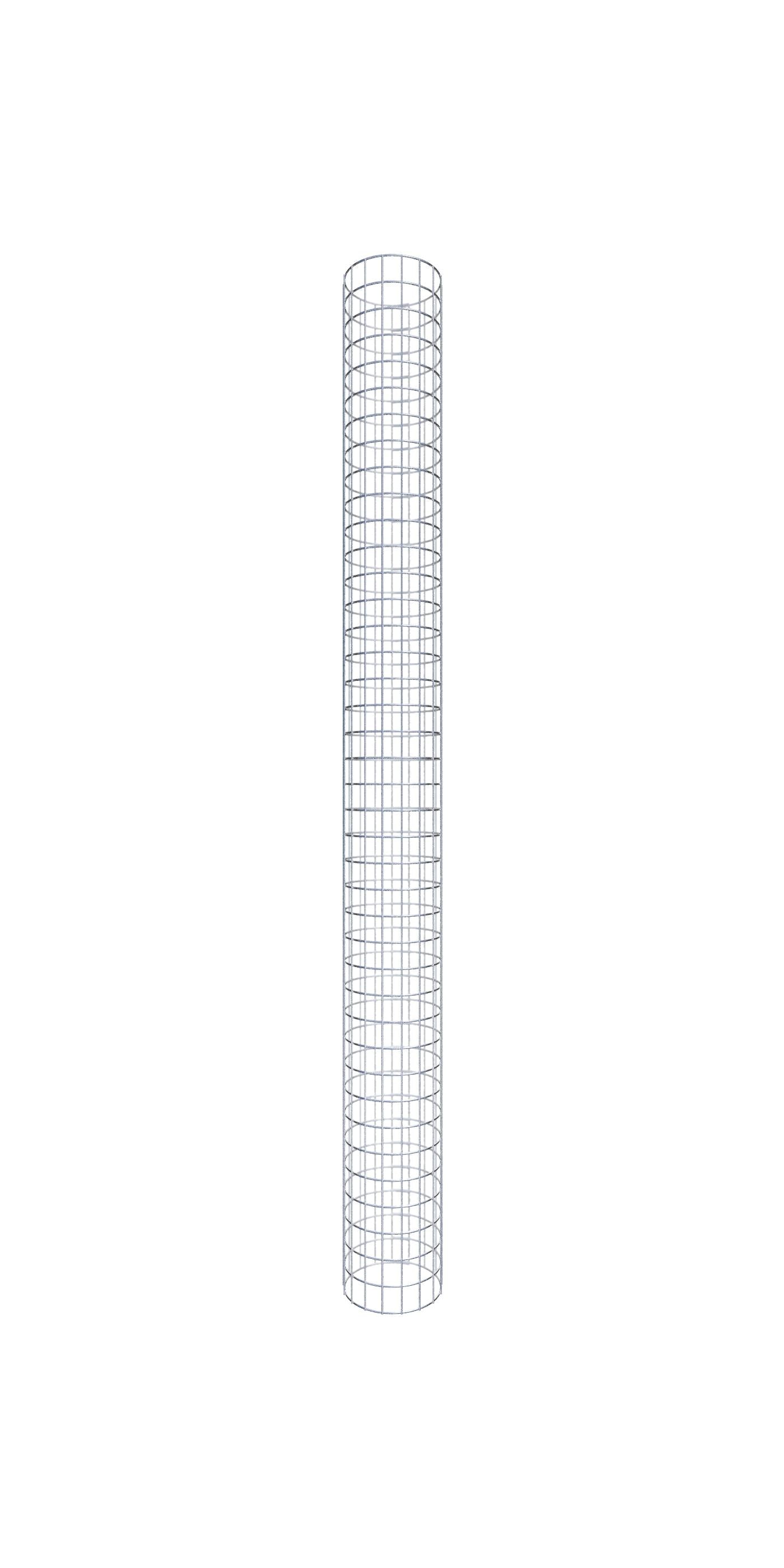 Rund gabionpelare, varmförzinkad, 27 cm diameter, 200 cm höjd, MV 5 cm x 10 cm