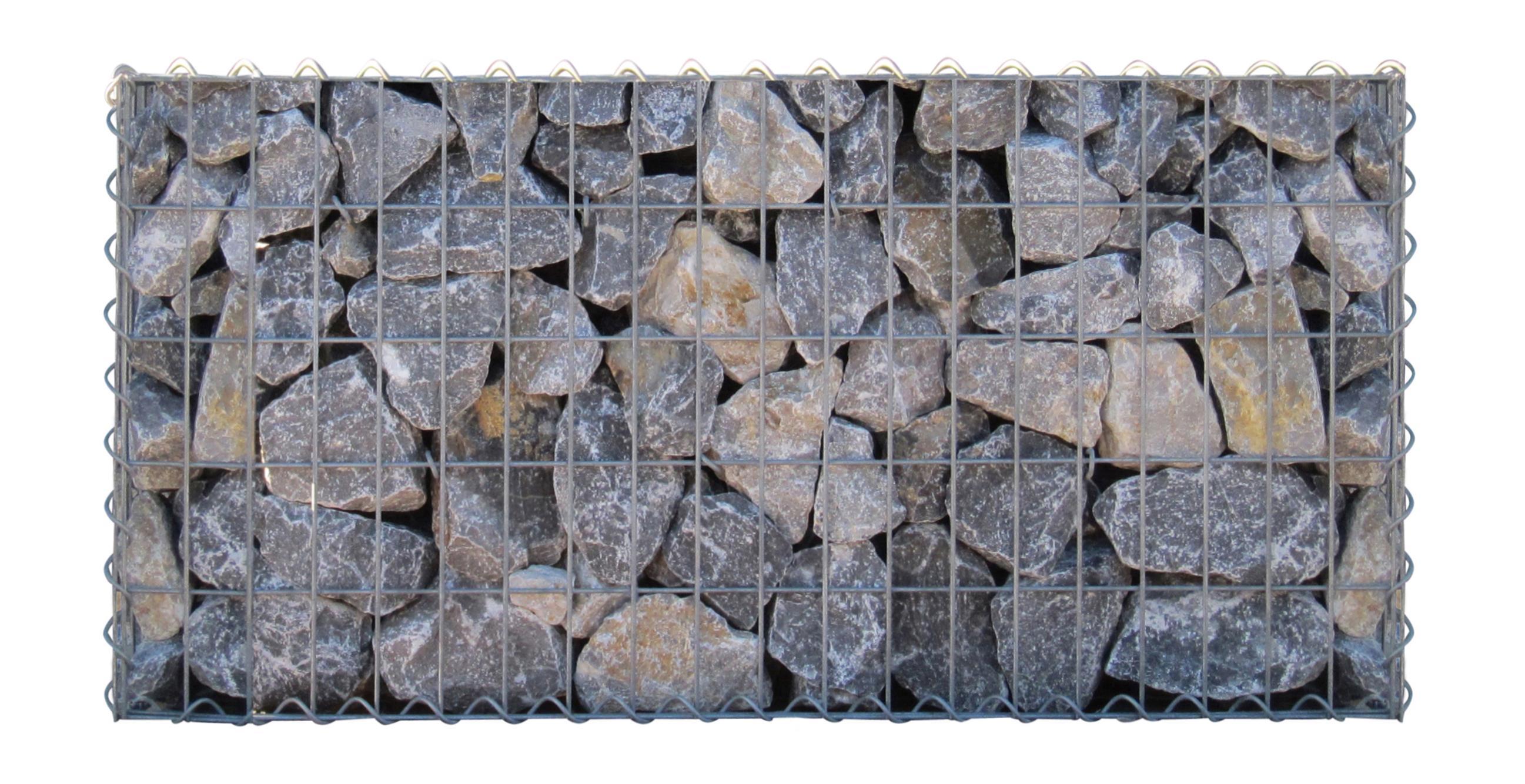 Gabion 100 cm x 20 cm x 50 cm (L x H x D), maskstorlek 5 cm x 10 cm, spiral