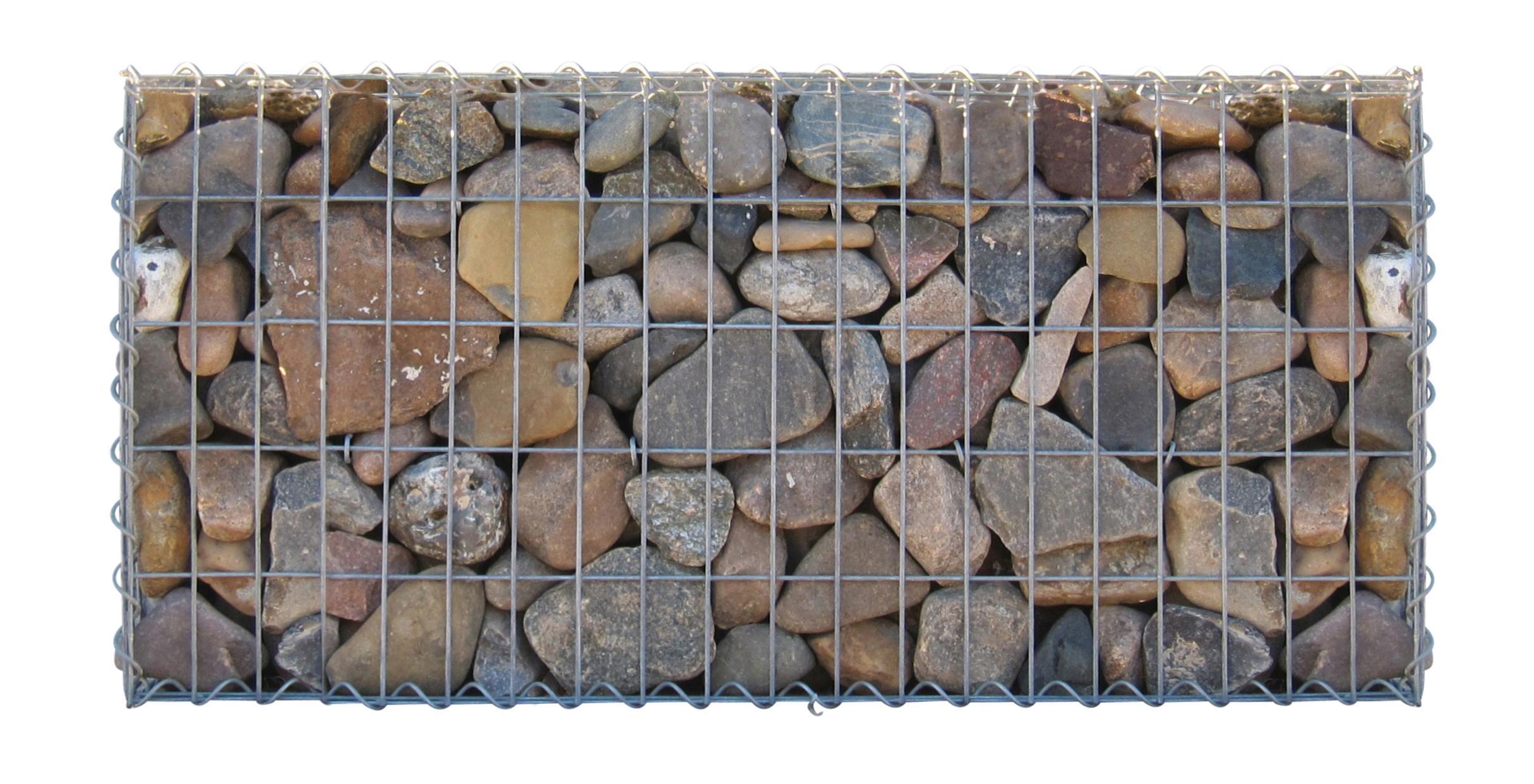 Gabion 100 cm x 50 cm x 20 cm (L x H x D), maskstorlek 5 cm x 10 cm, spiral