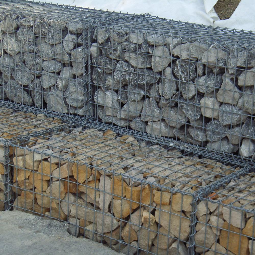 Gabion 100 cm x 50 cm x 50 cm (L x H x D), maskstorlek 5 cm x 10 cm, spiral