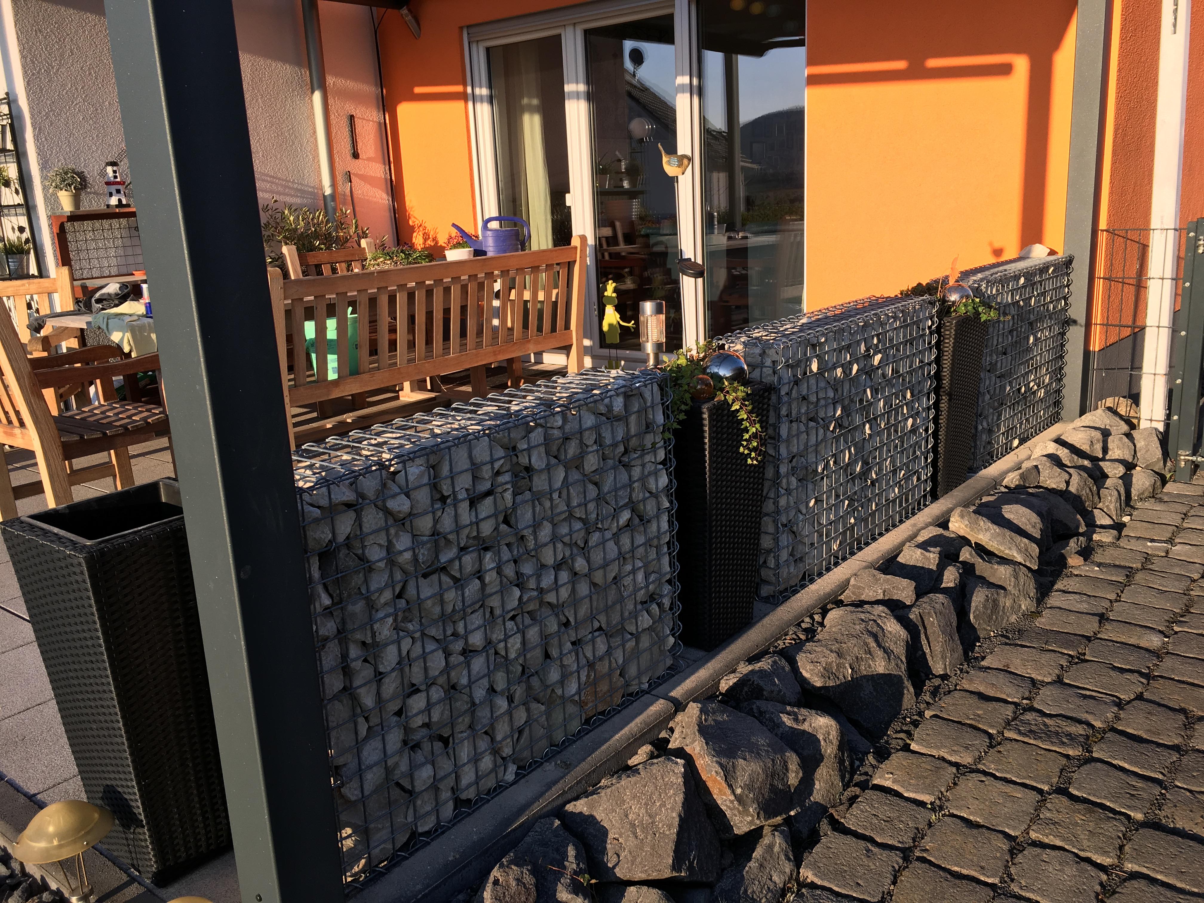 Gabion 100 cm x 70 cm x 20 cm (L x H x D), maskstorlek 5 cm x 5 cm, spiral