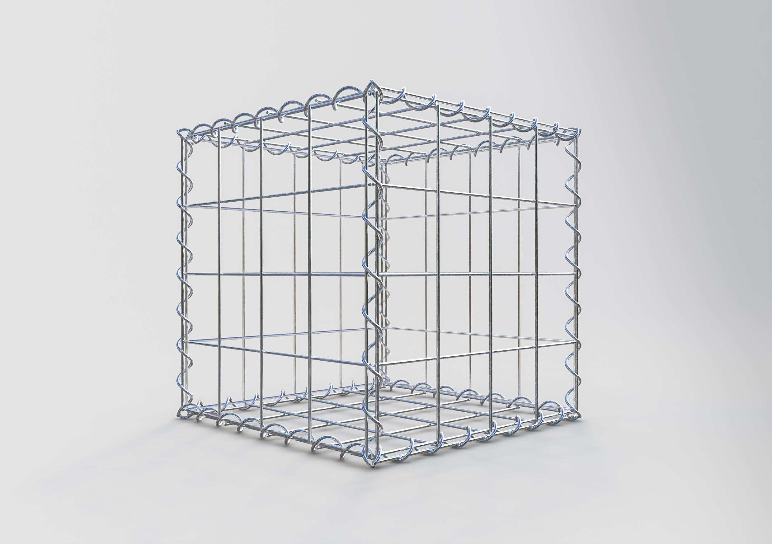 Gabion 40 cm x 40 cm x 40 cm (L x H x D), maskstorlek 10 cm x 10 cm, spiral