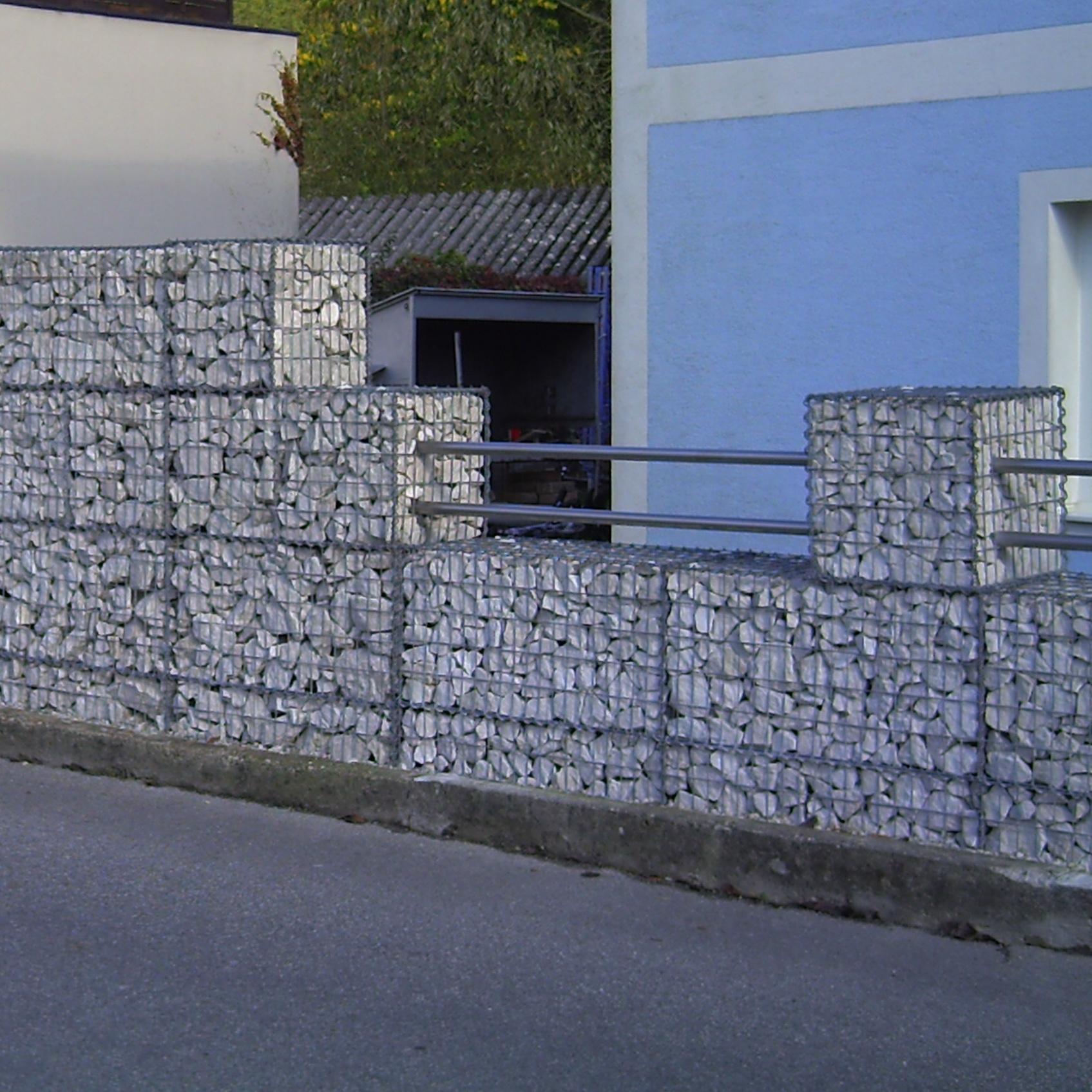 Gabion 50 cm x 50 cm x 50 cm (L x H x D), maskstorlek 5 cm x 10 cm, spiral