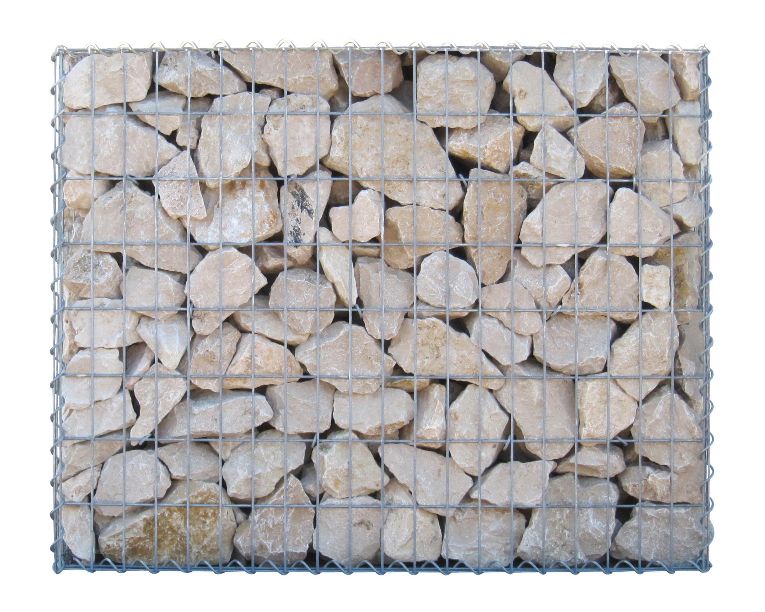 Ekonomiset 2x Gabion 100 cm x 80 cm x 30 cm (L x H x D), maskstorlek 5 cm x 10 cm, spiral