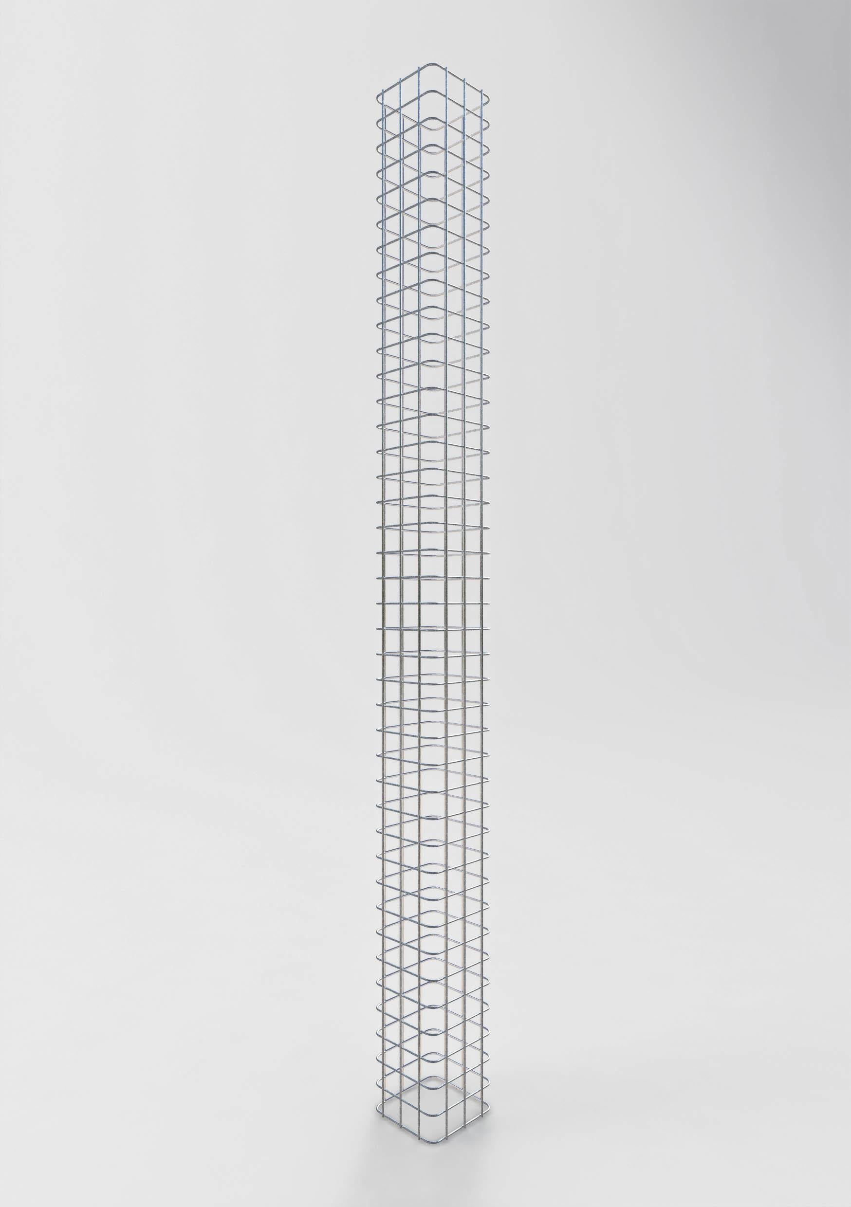 Gabionpelare, fyrkantig, varmförzinkad, 17 cm x 17 cm, 200 cm hög, MW 5 cm x 5 cm