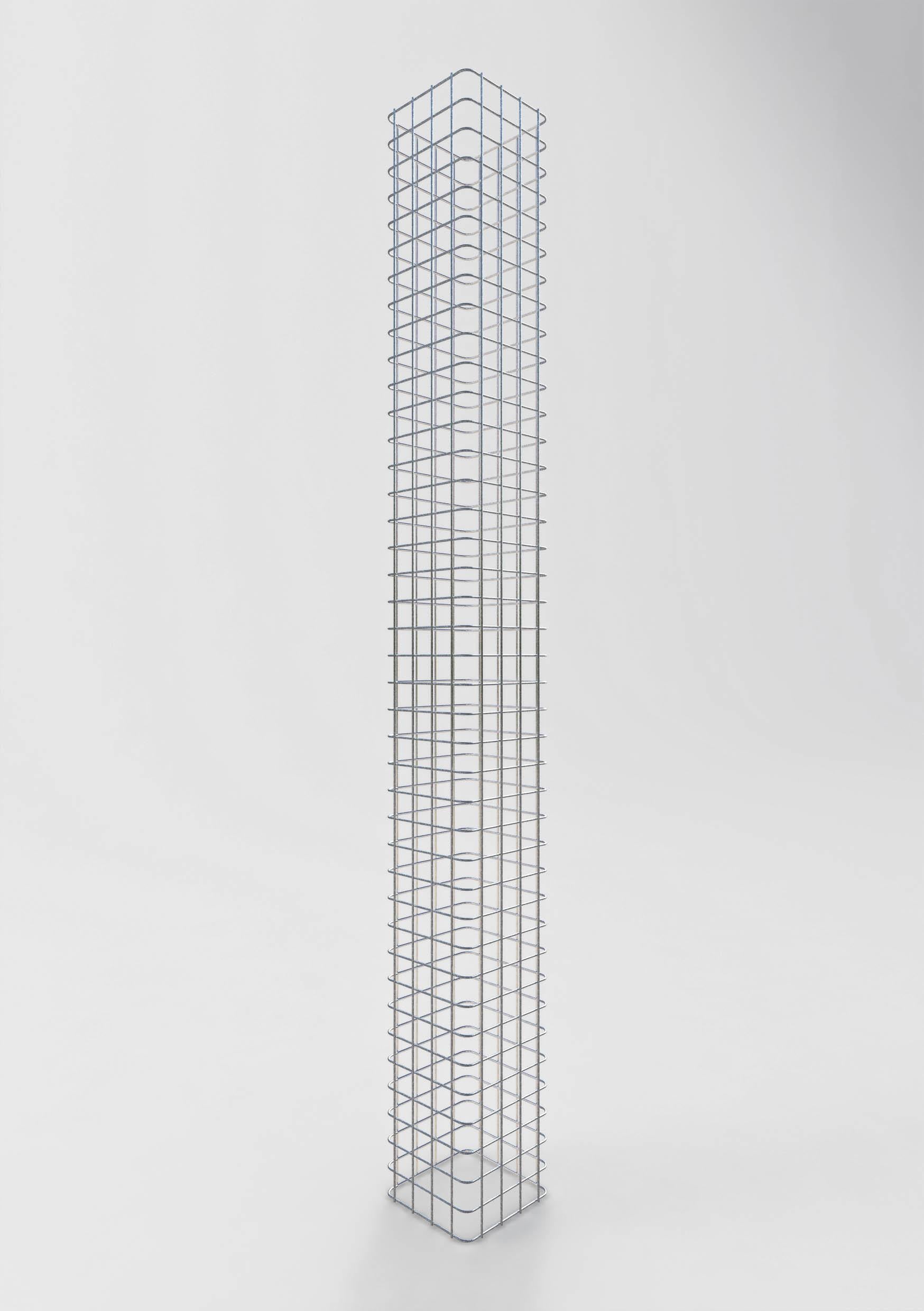 Gabionpelare, fyrkantig, varmförzinkad, 22 cm x 22 cm, 200 cm hög, MW 5 cm x 5 cm