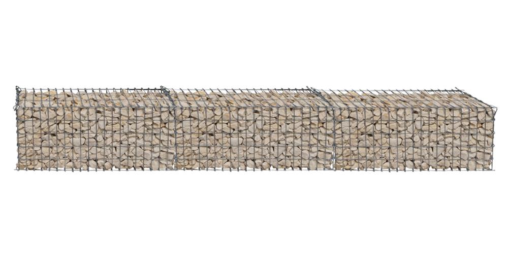 Plug-in gabion 104 cm x 51 cm x 34 cm (L x H x D), maskstorlek 5 cm x 10 cm