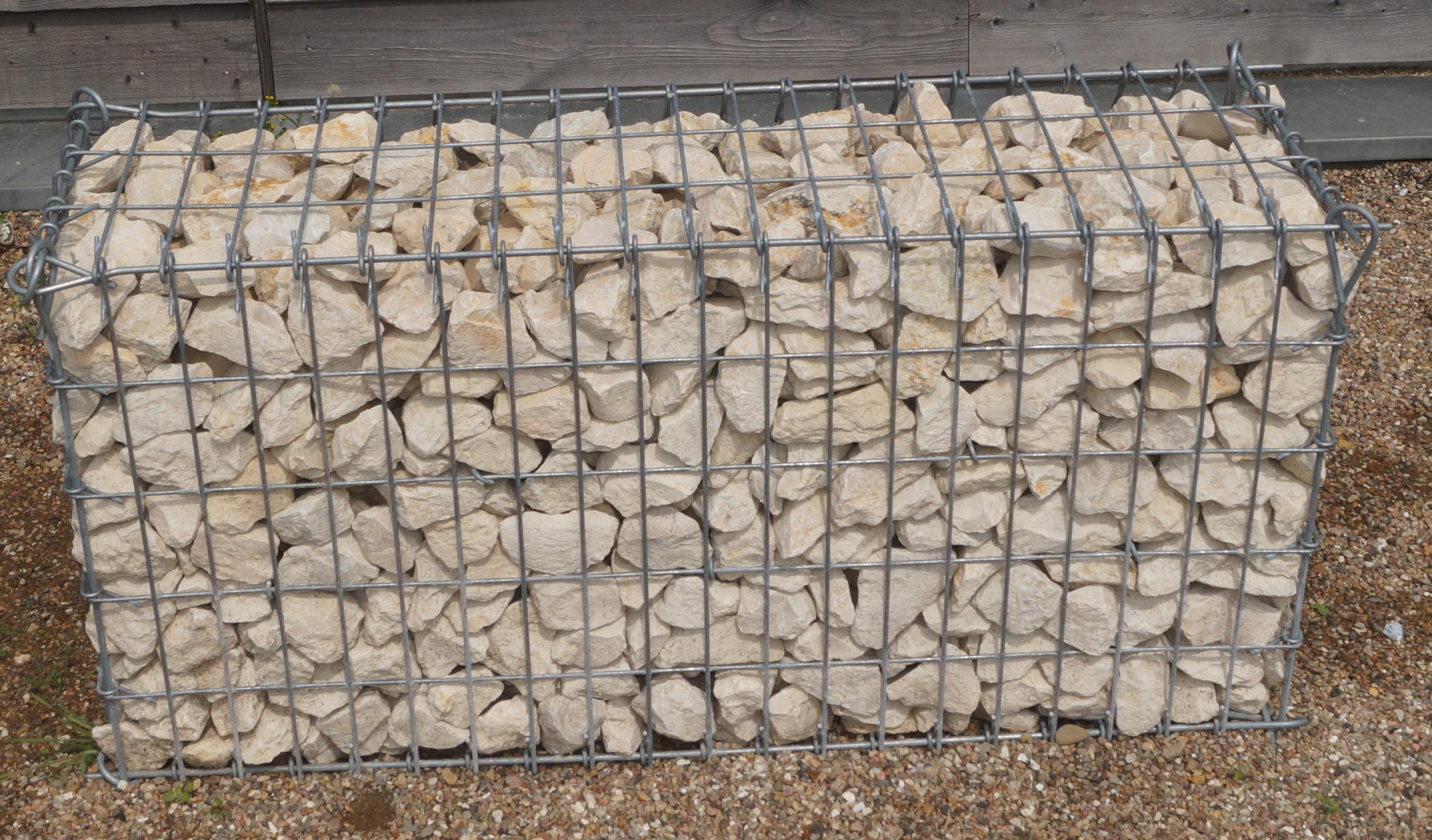 Plug-in gabion 104 cm x 51 cm x 34 cm (L x H x D), maskstorlek 5 cm x 10 cm